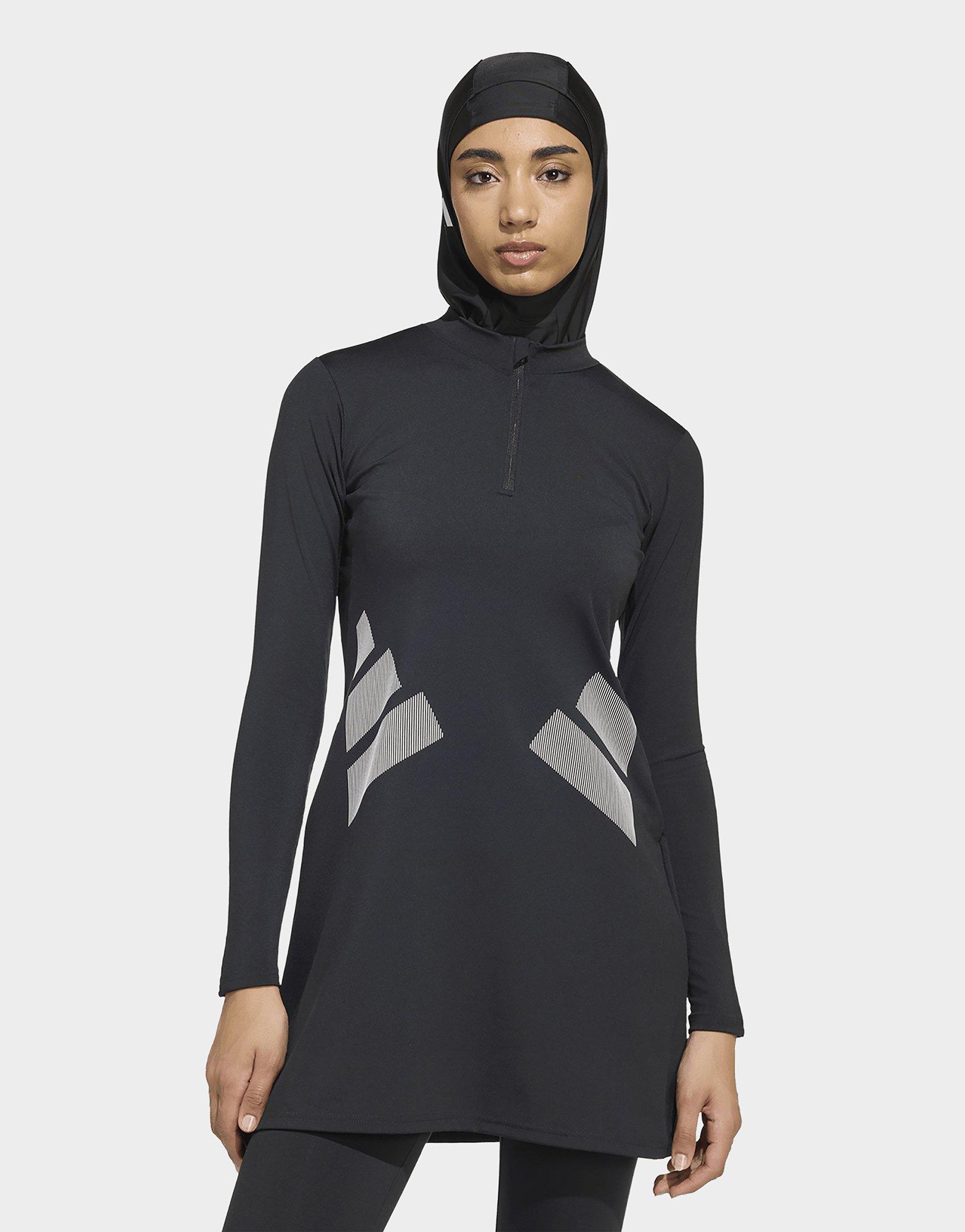 adidas Top Da Nuoto A Maniche Lunghe Con Logo
