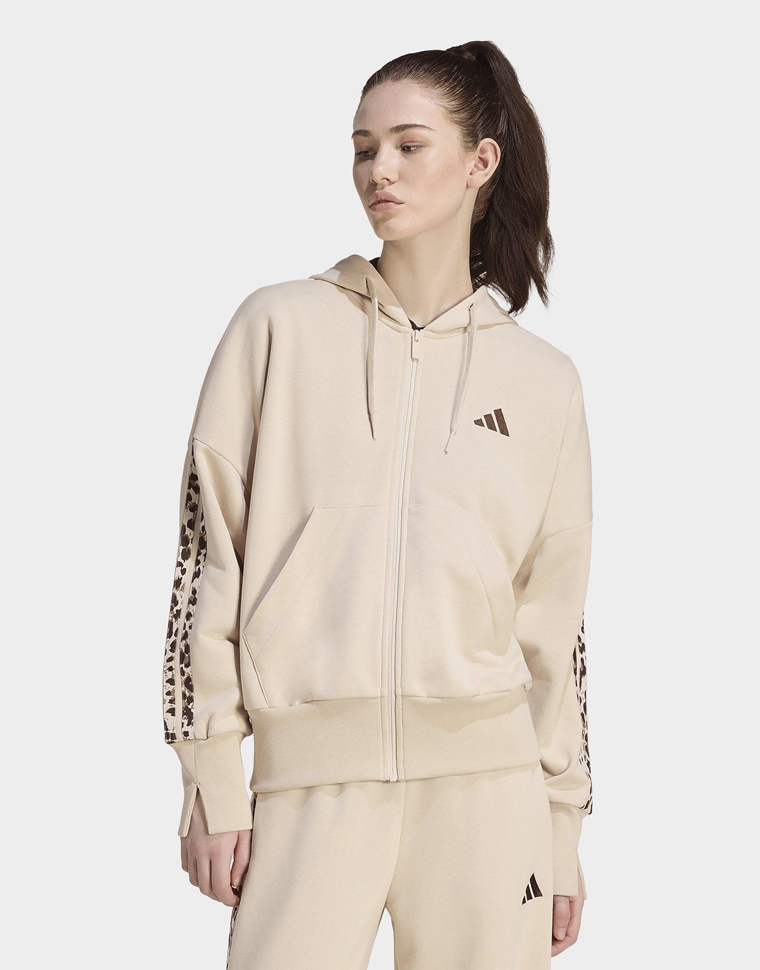 adidas Giacca Da Allenamento Con Cappuccio E Zip Integrale Seasonal Essentials Animal Print 3-stripes