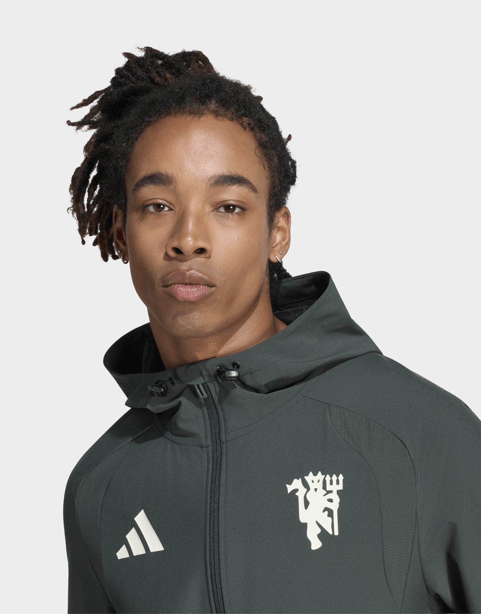 adidas Machchester United Tiro Travel Windbreaker, Durchgehender Reißverschluss