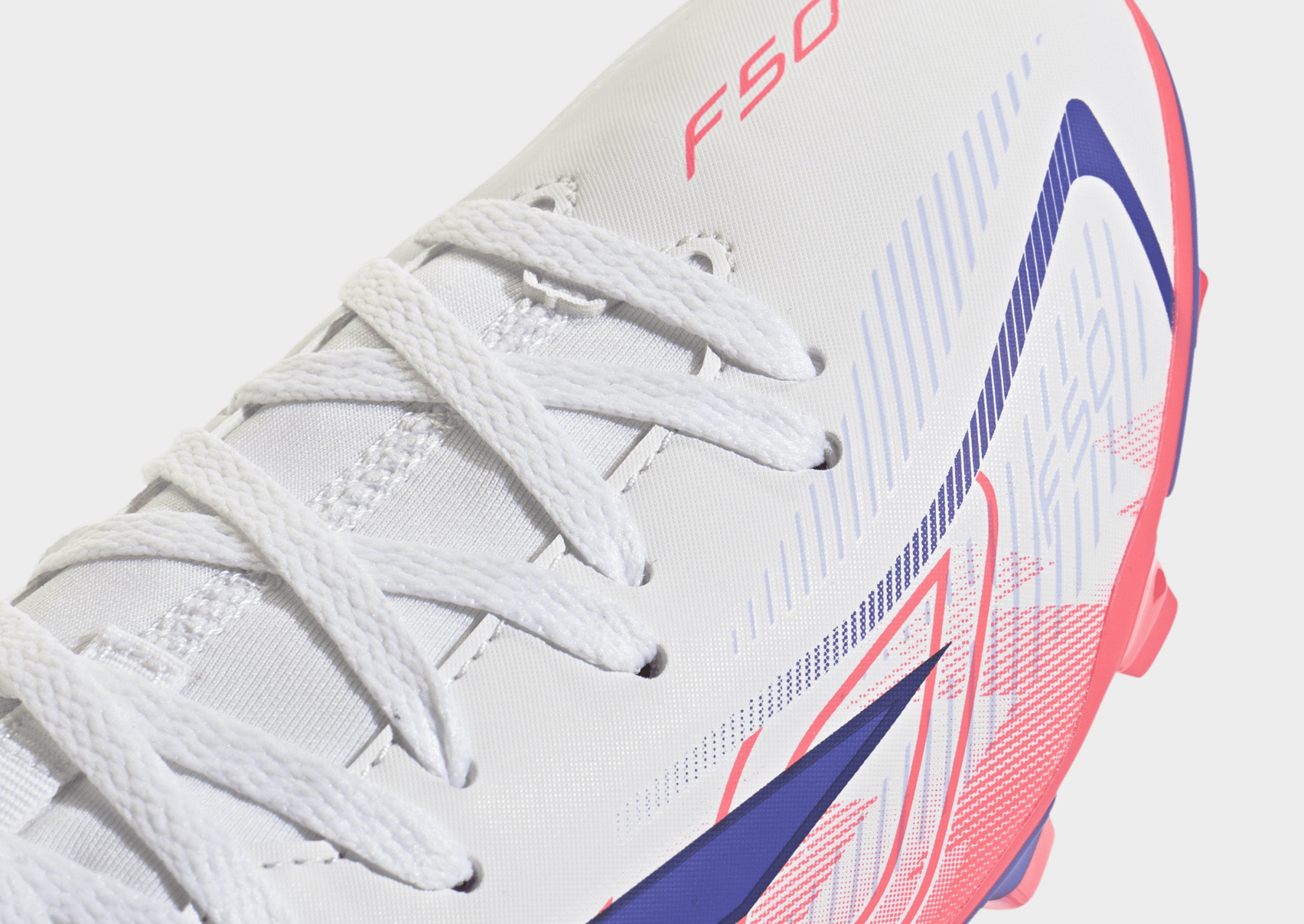 adidas F50 Hyperfast Club Kids Fußballschuh, feste Böden/gemischte Böden, halbhoch geschnitten