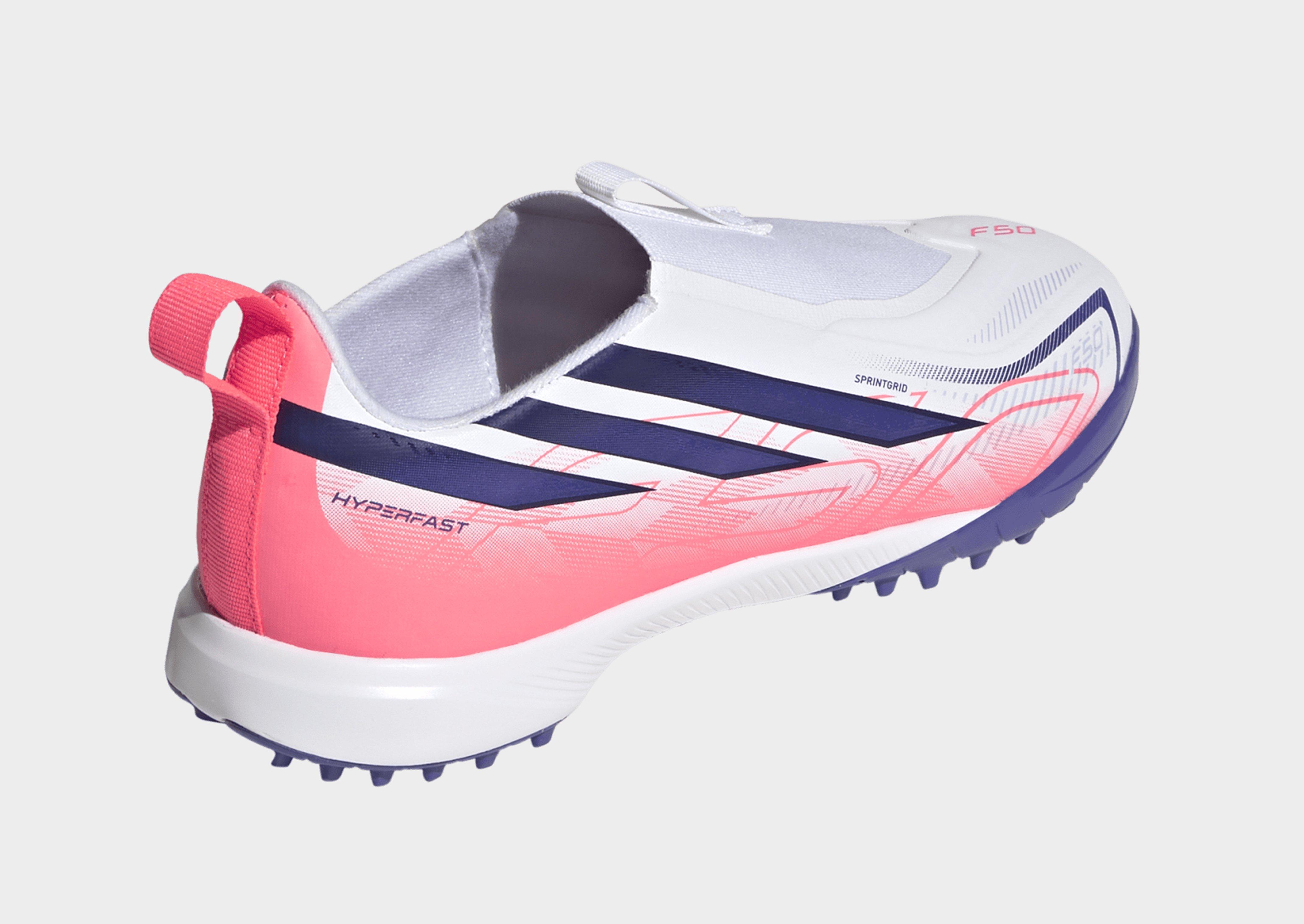 adidas F50 Hyperfast League Kids Fußballschuh, kurzer Kunstrasen, ohne Schnürsenkel