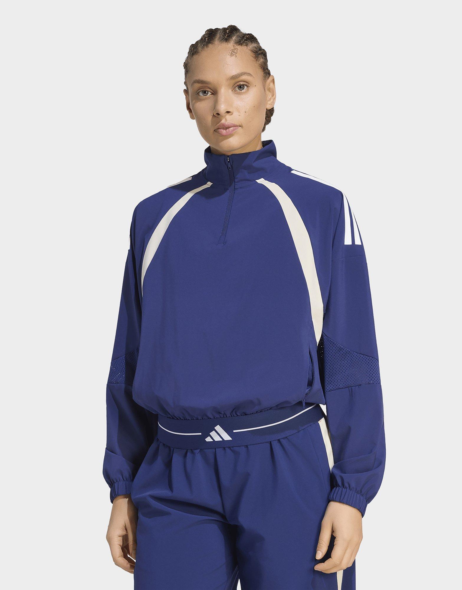 adidas Hyperglam 3-stripes Color Block Woven 1/4 Zip Track Top
