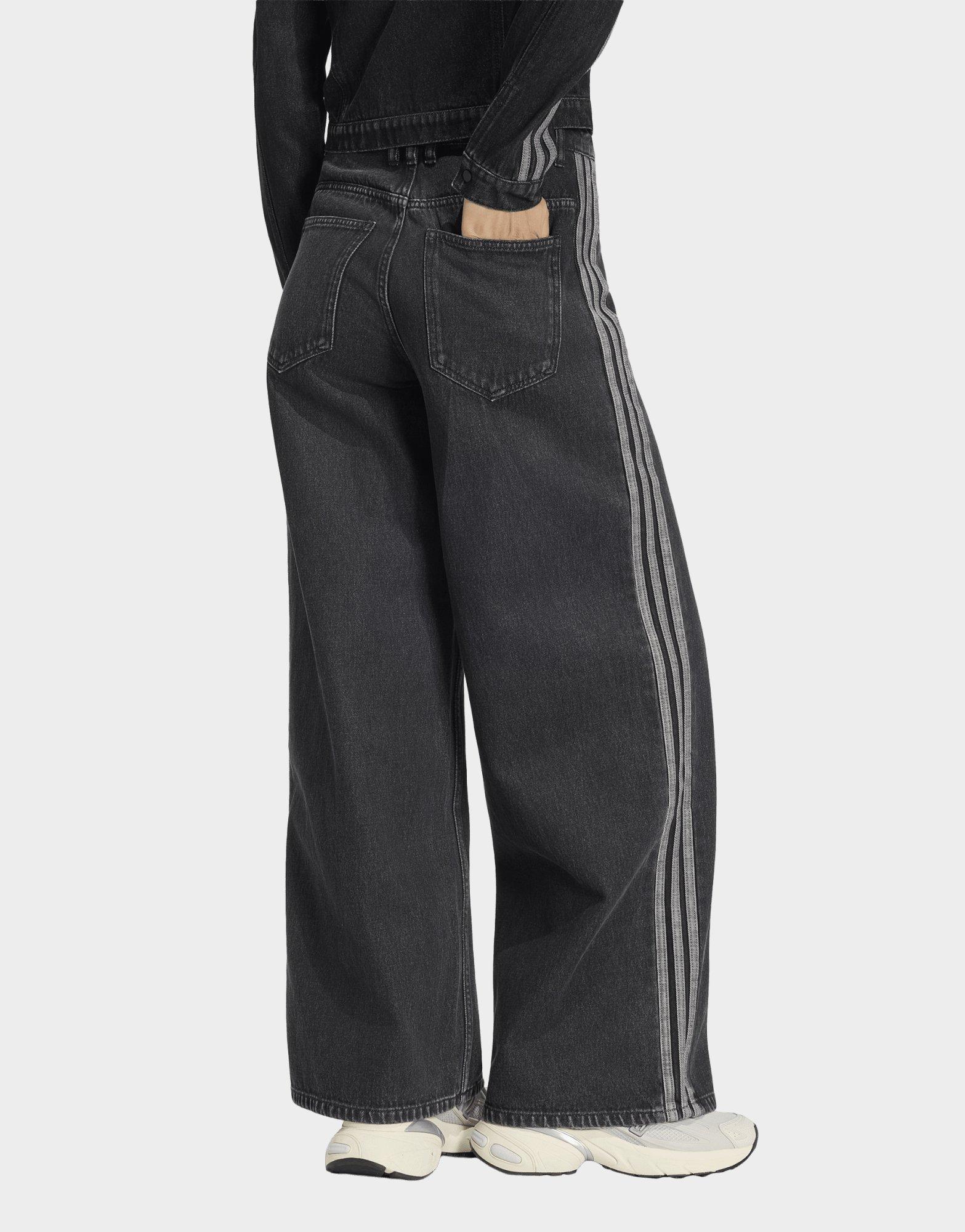 adidas Jeanshose, Hoher Bund, Weites Bein