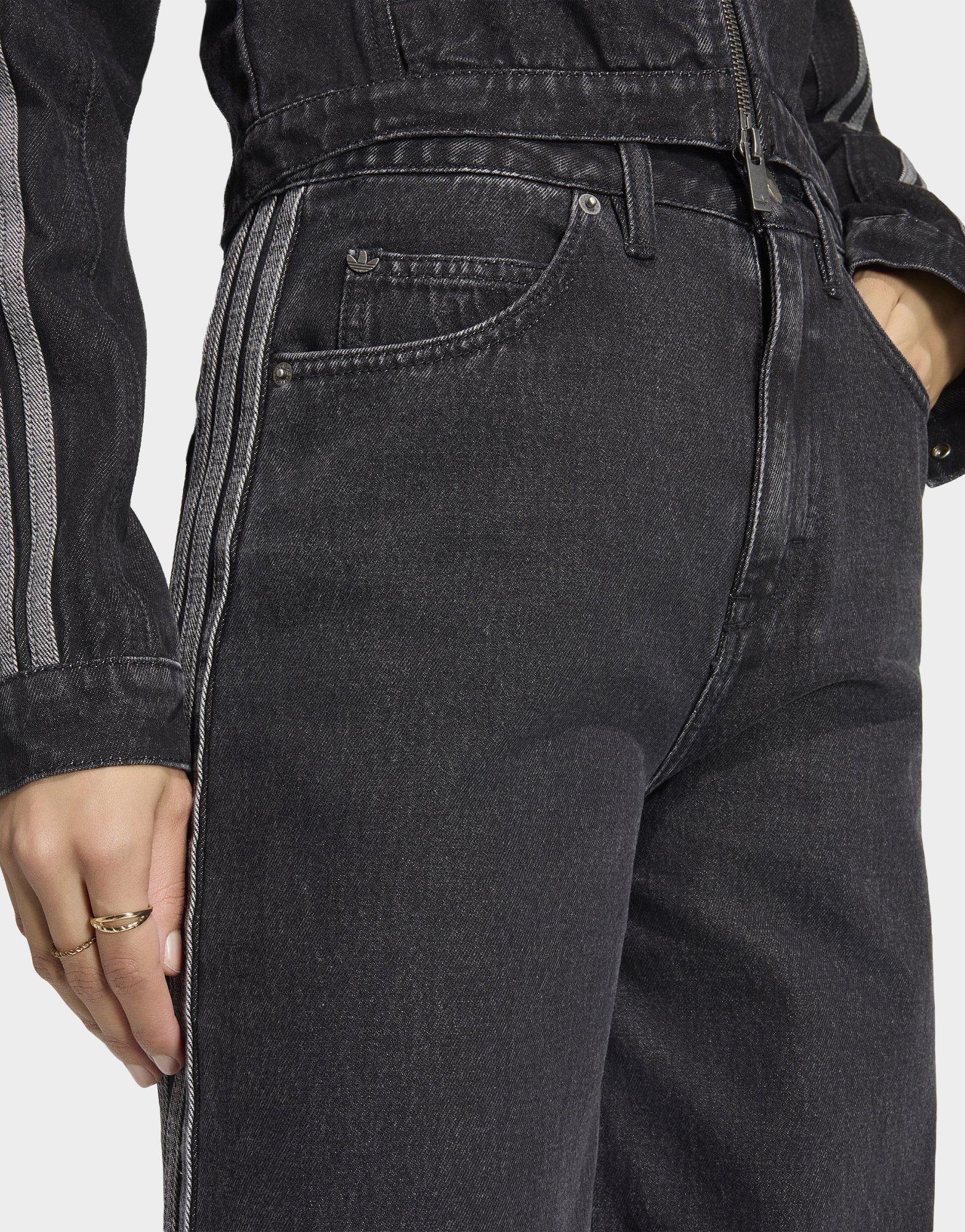 adidas Jeanshose, Hoher Bund, Weites Bein