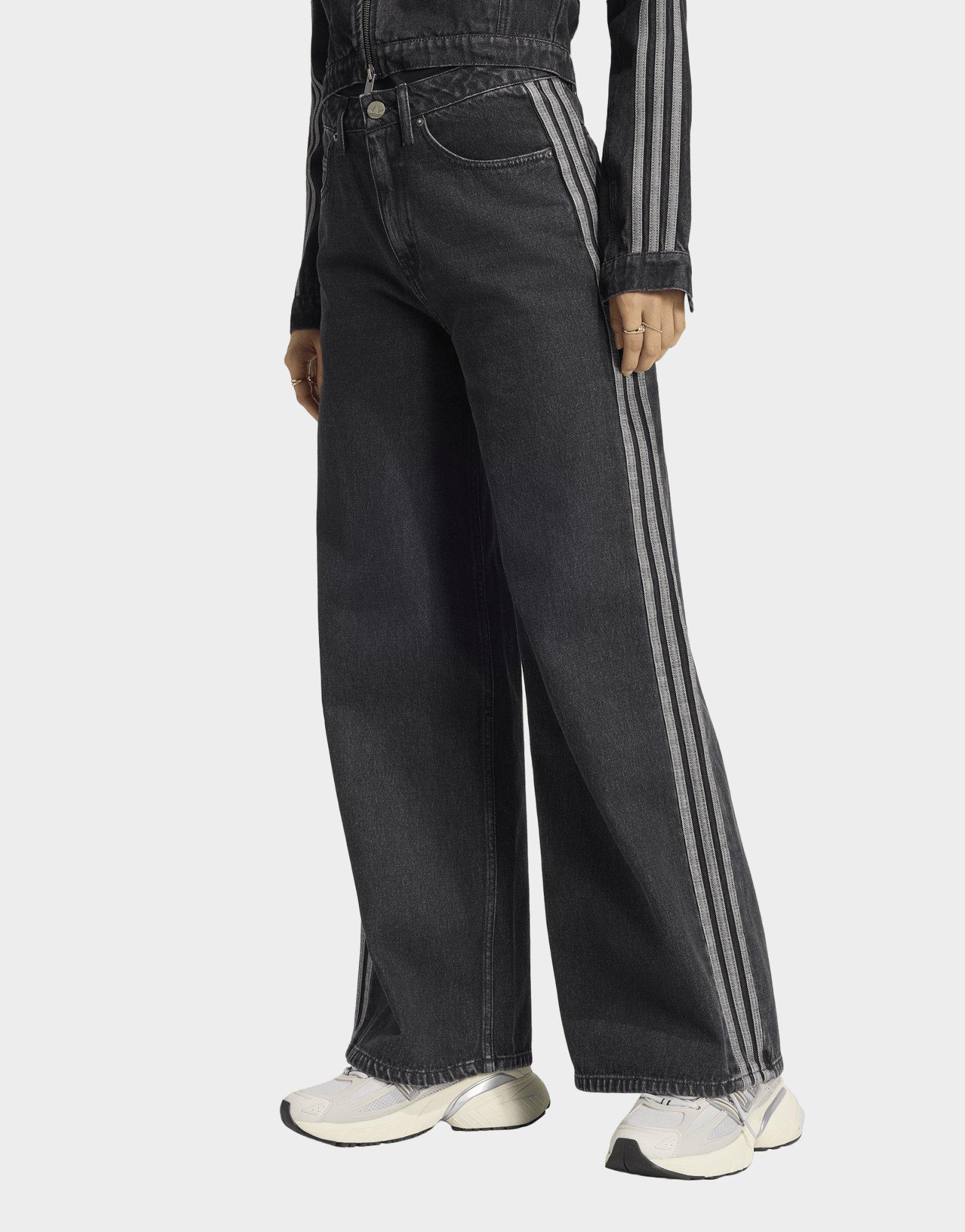 adidas High Rise Wide Leg Denim Pant