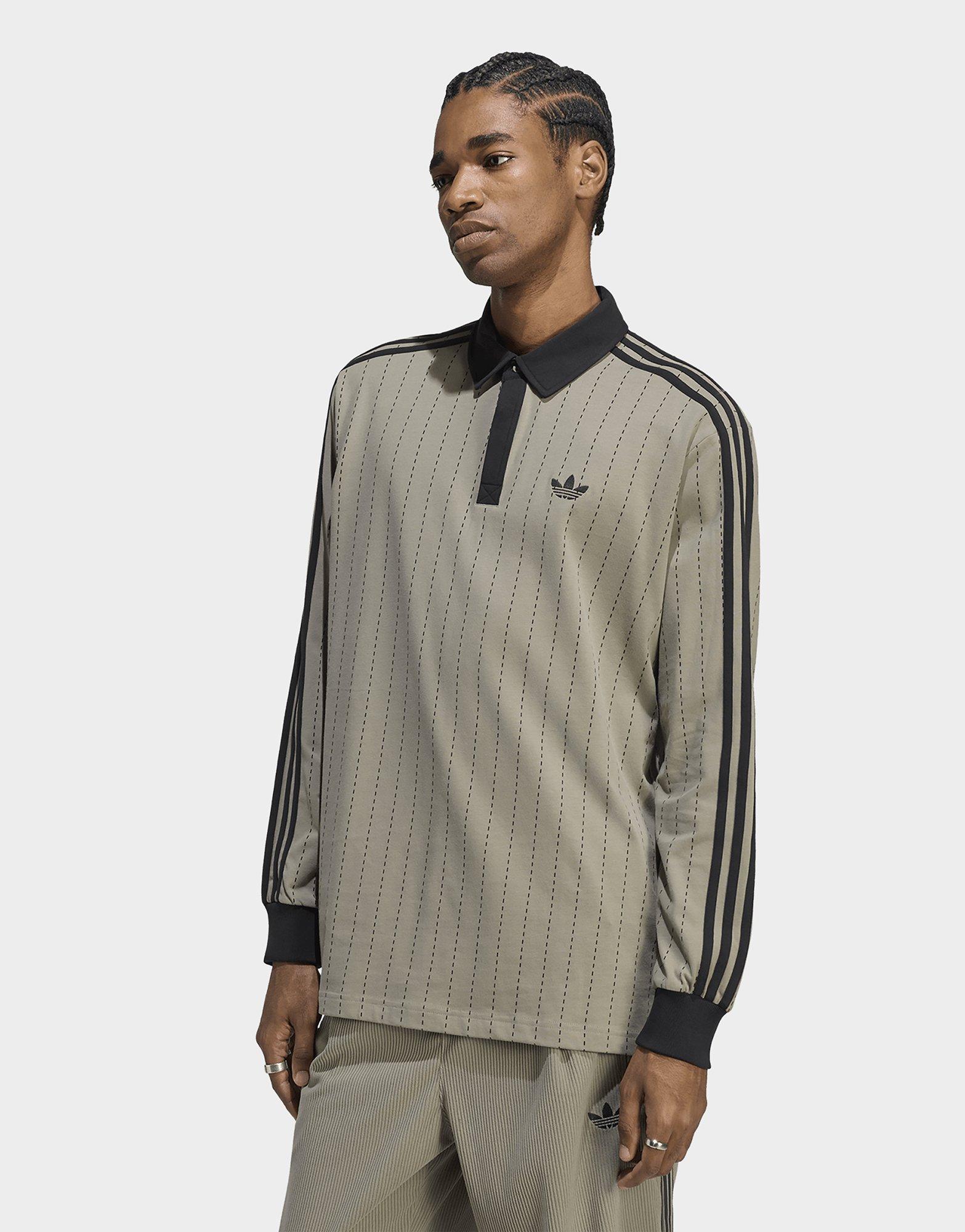 adidas Pinstripes Longsleeve Polo Shirt