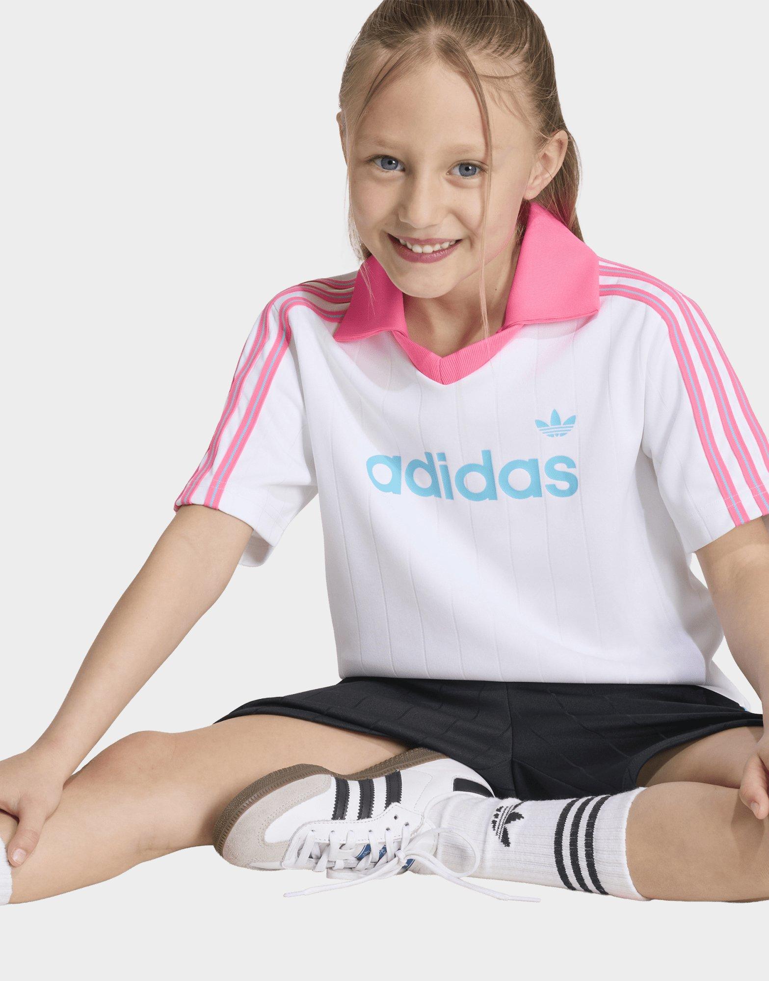 adidas Poloshirt Und Shorts Set, Locker Geschnitten, Nadelstreifen