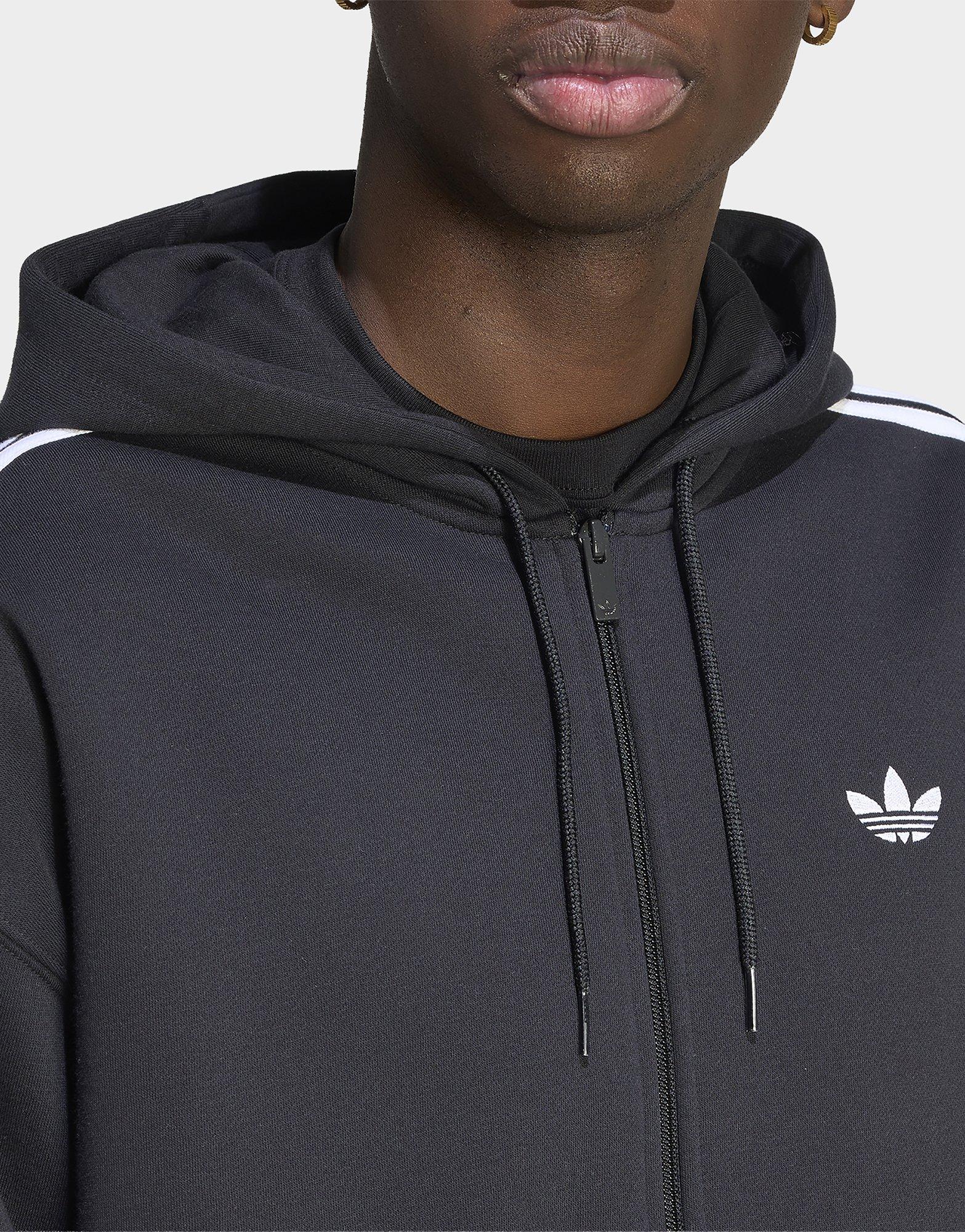adidas Veste à capuche zip intégral oversize Adicolor