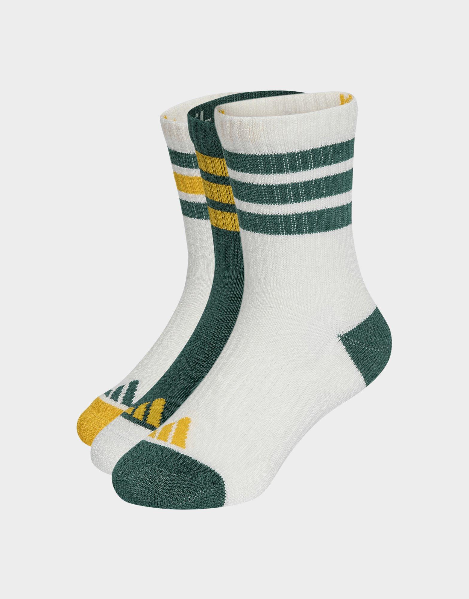 adidas Kids 3-stripes Cushioned Crew Socks 3 Pair Pack