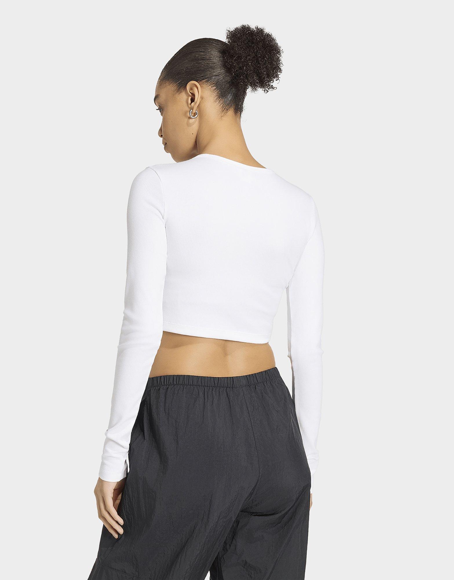 adidas Camiseta De Manga Larga Cropped Essentials Rib