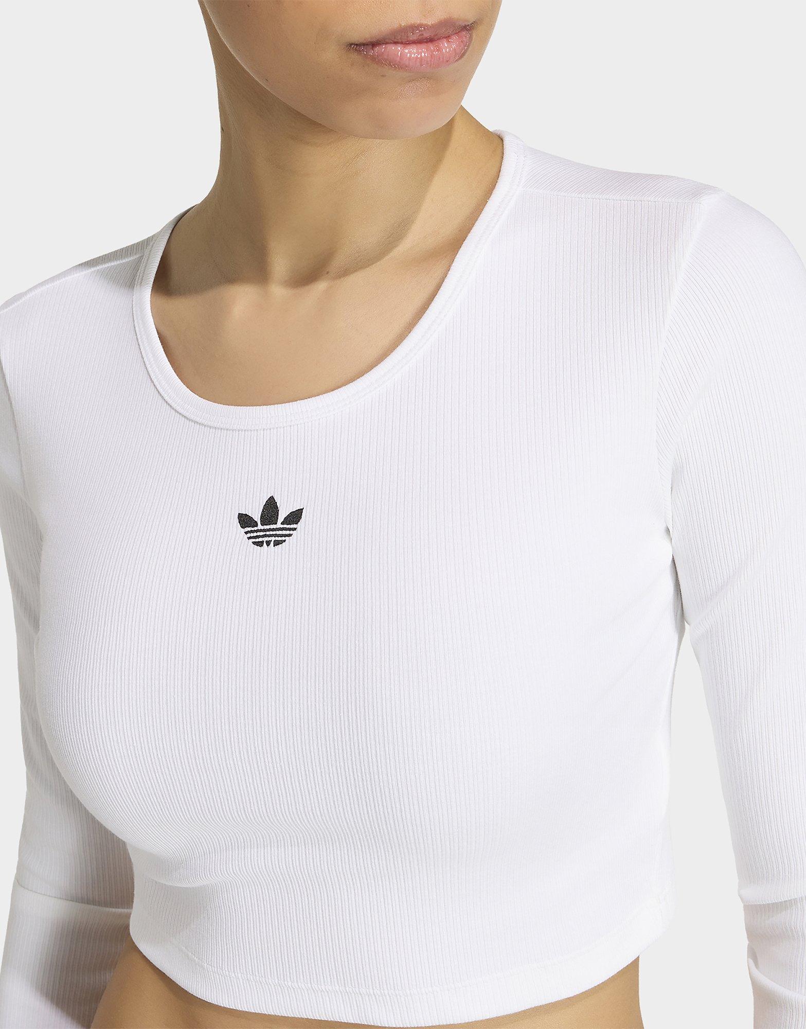 adidas Camiseta De Manga Larga Cropped Essentials Rib