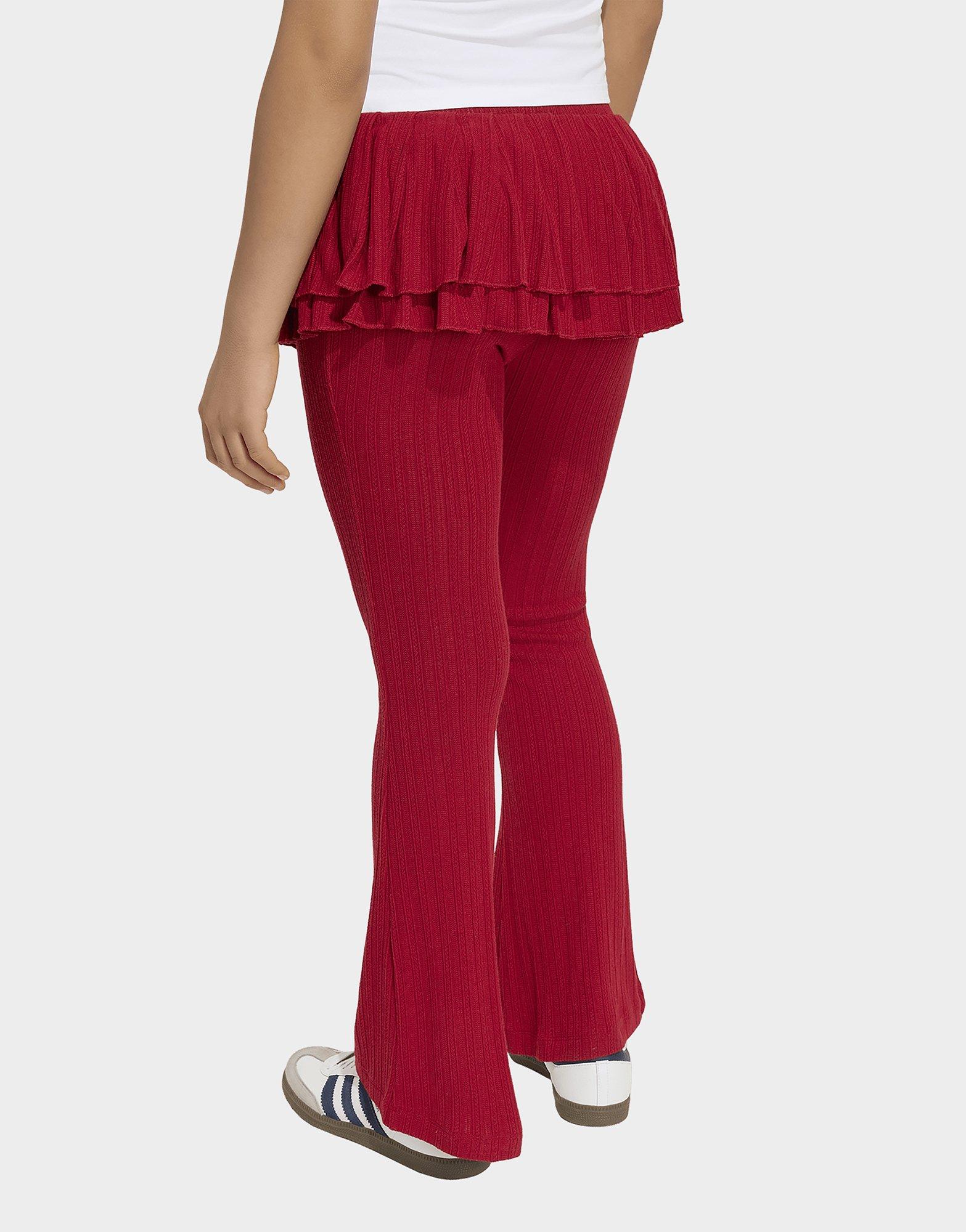 adidas Strick-leggings, Schmal Geschnitten, Rüschen