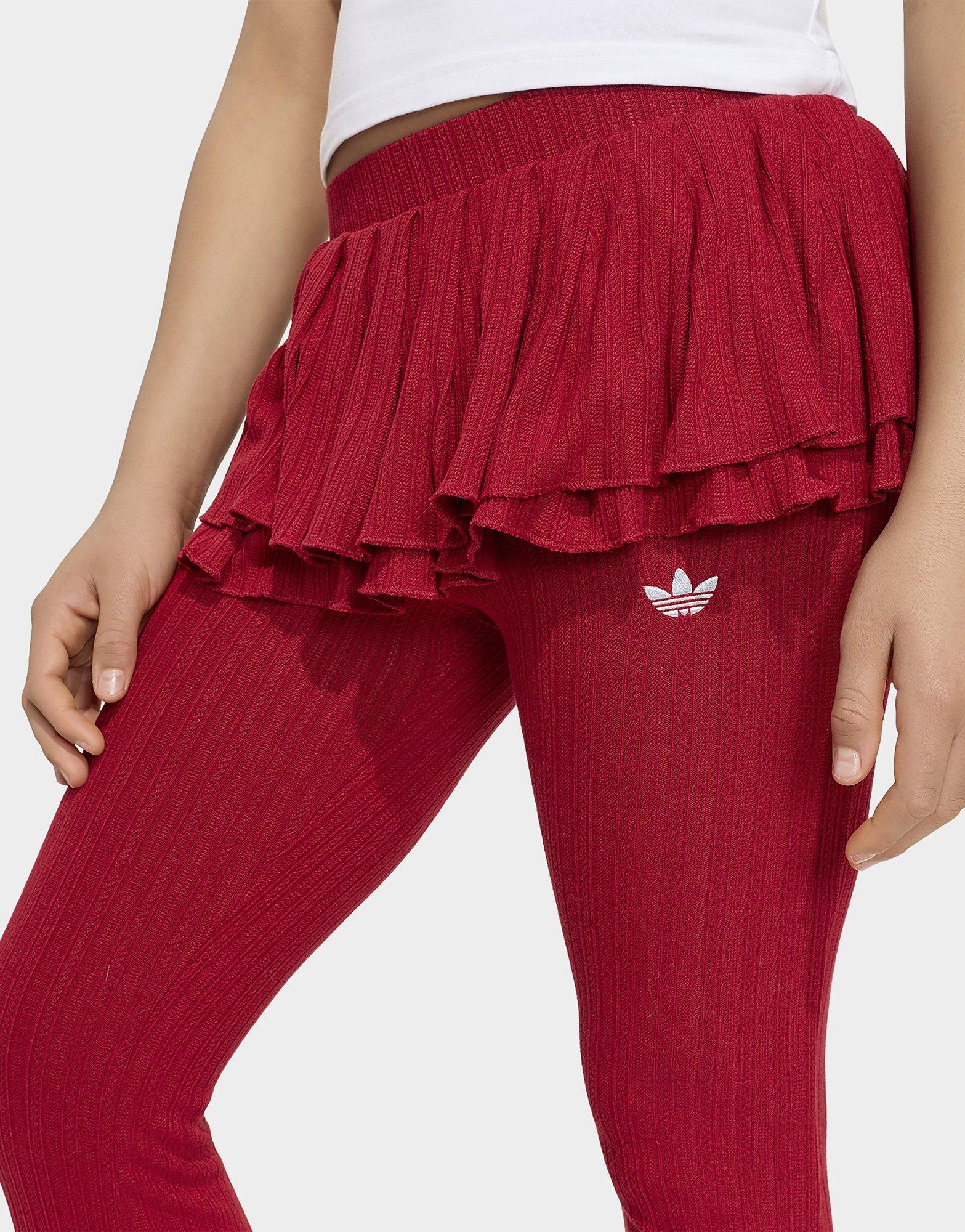 adidas Strick-leggings, Schmal Geschnitten, Rüschen