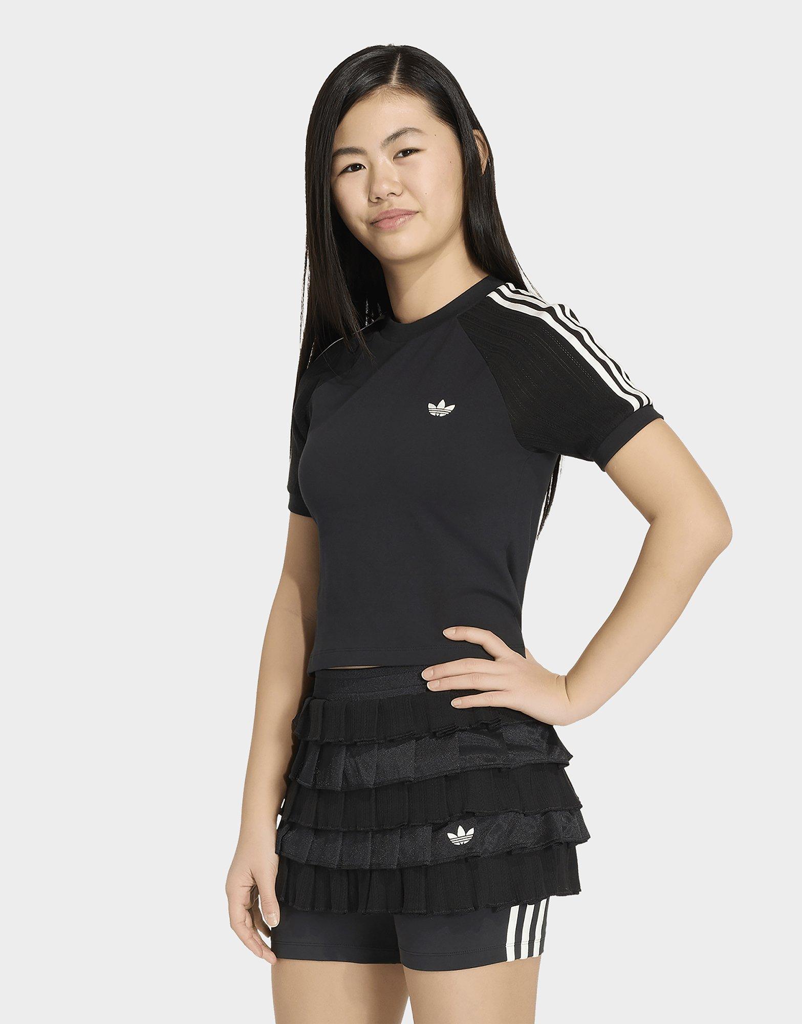 adidas T-shirt Aderente In Maglia A 3 Strisce