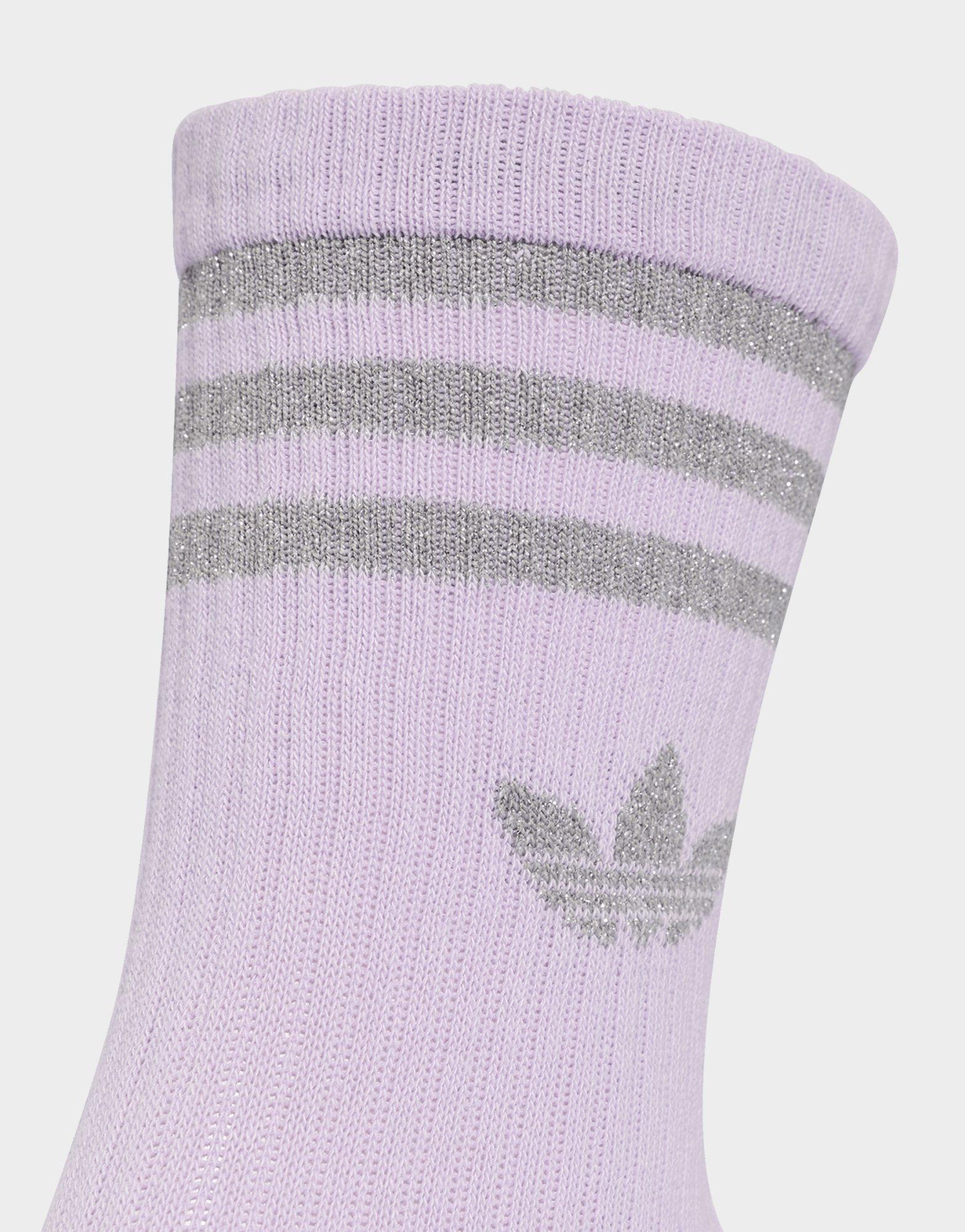 adidas Chaussettes Mi-mollet Paillettes 3 Bandes (3 Paires)