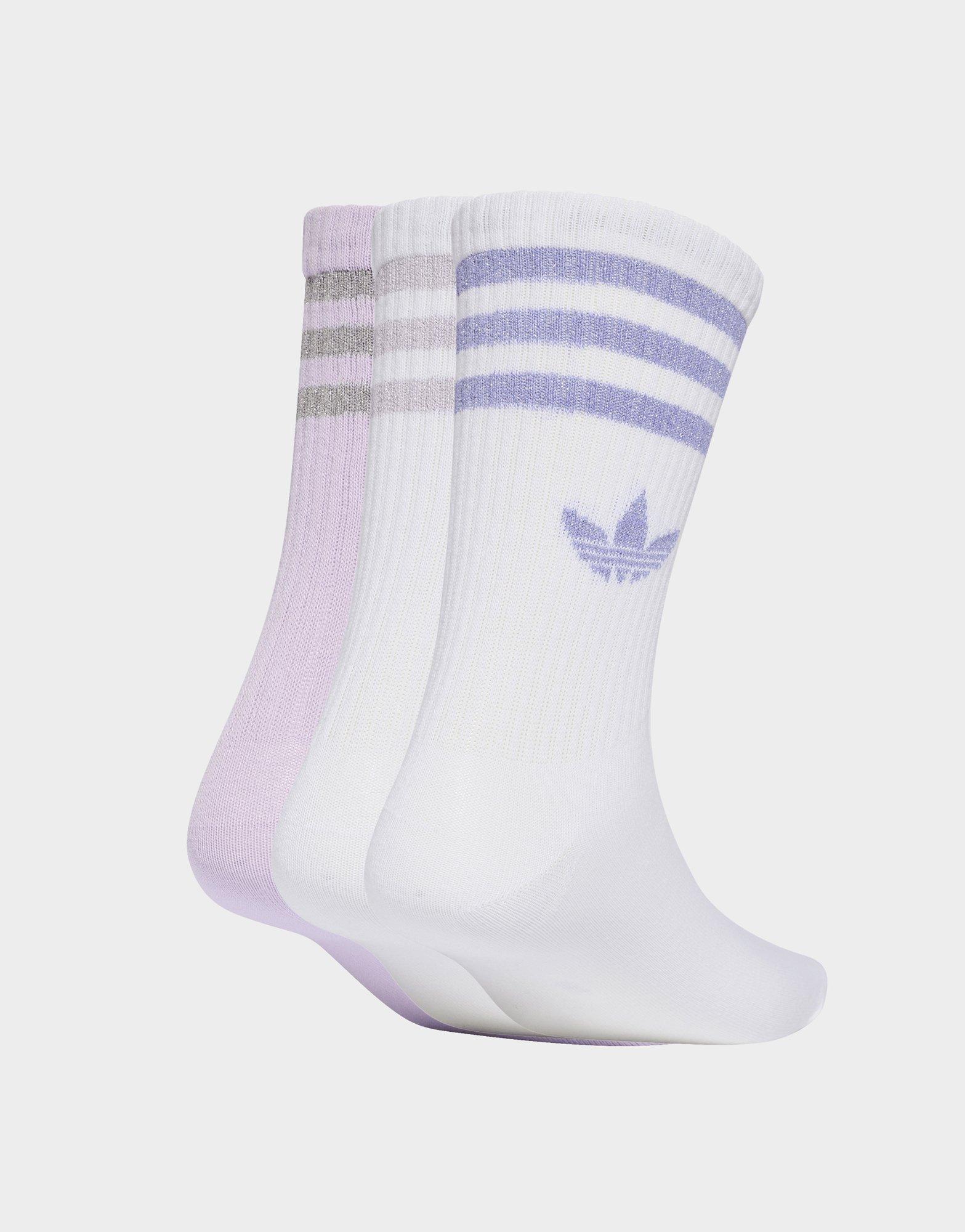 adidas Chaussettes Mi-mollet Paillettes 3 Bandes (3 Paires)