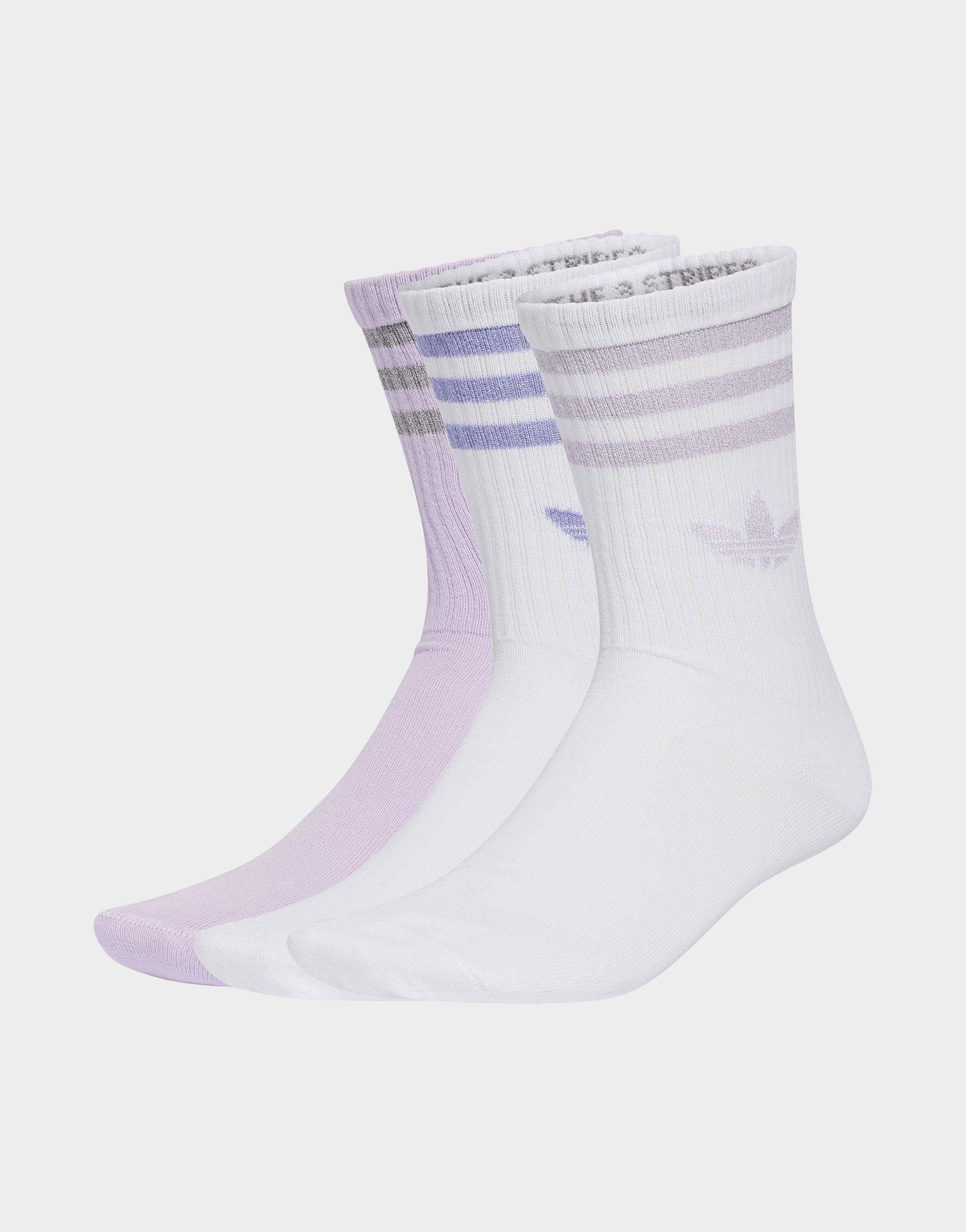 adidas 3 Stripes Glitter Crew Socks 3 Pairs