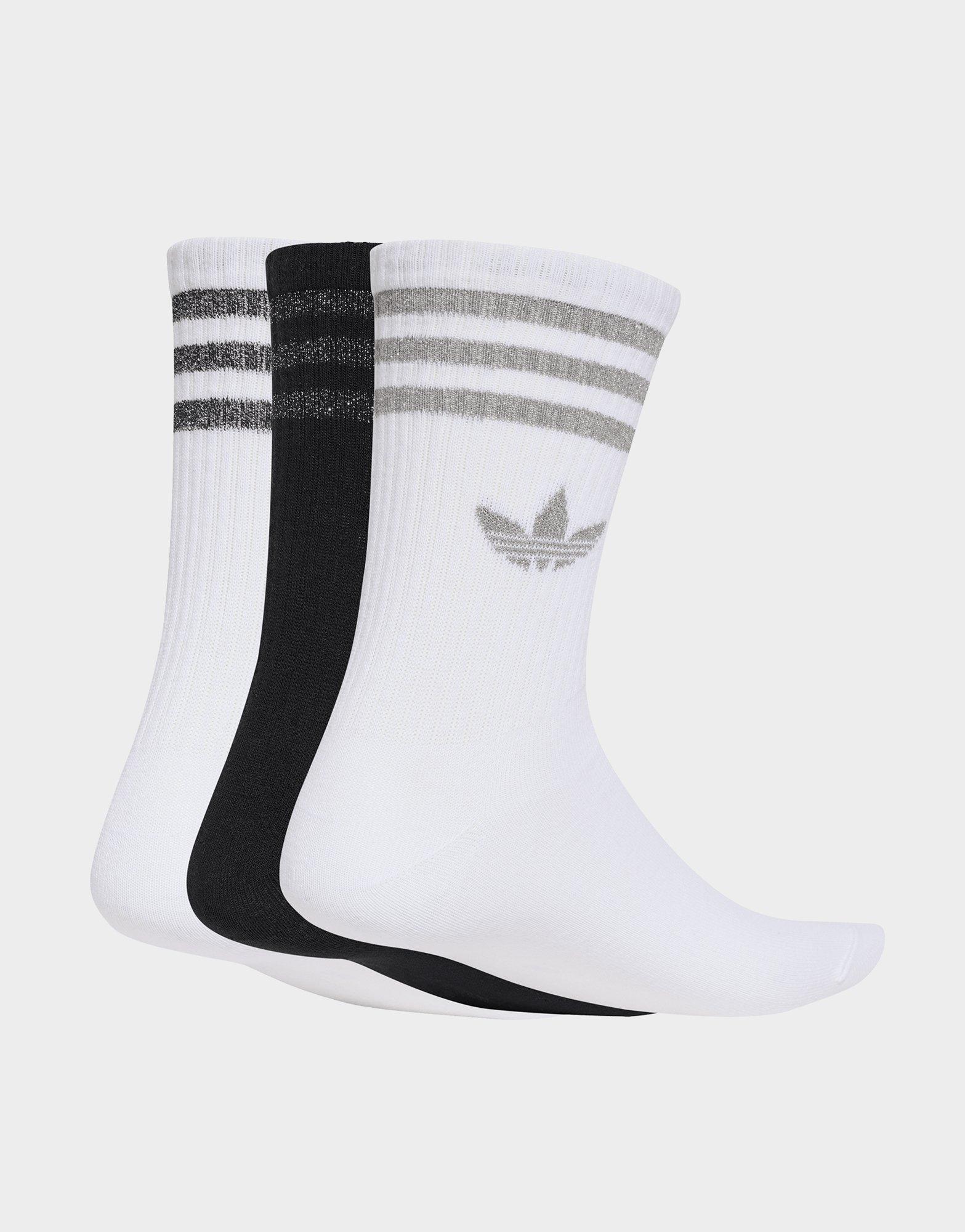 adidas Chaussettes Mi-mollet Paillettes 3 Bandes (3 Paires)