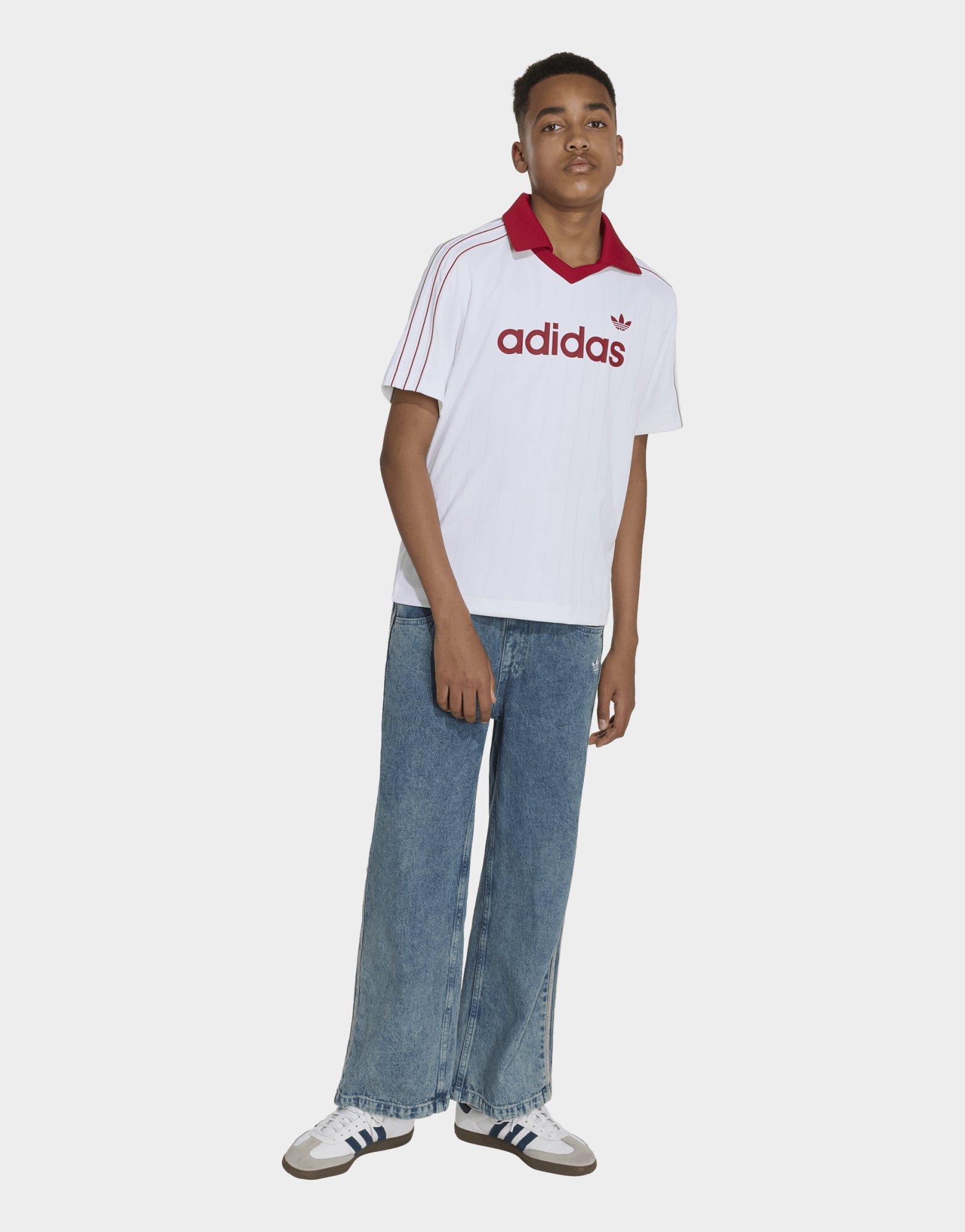 adidas Locker Geschnittenes Nadelstreifen-poloshirt