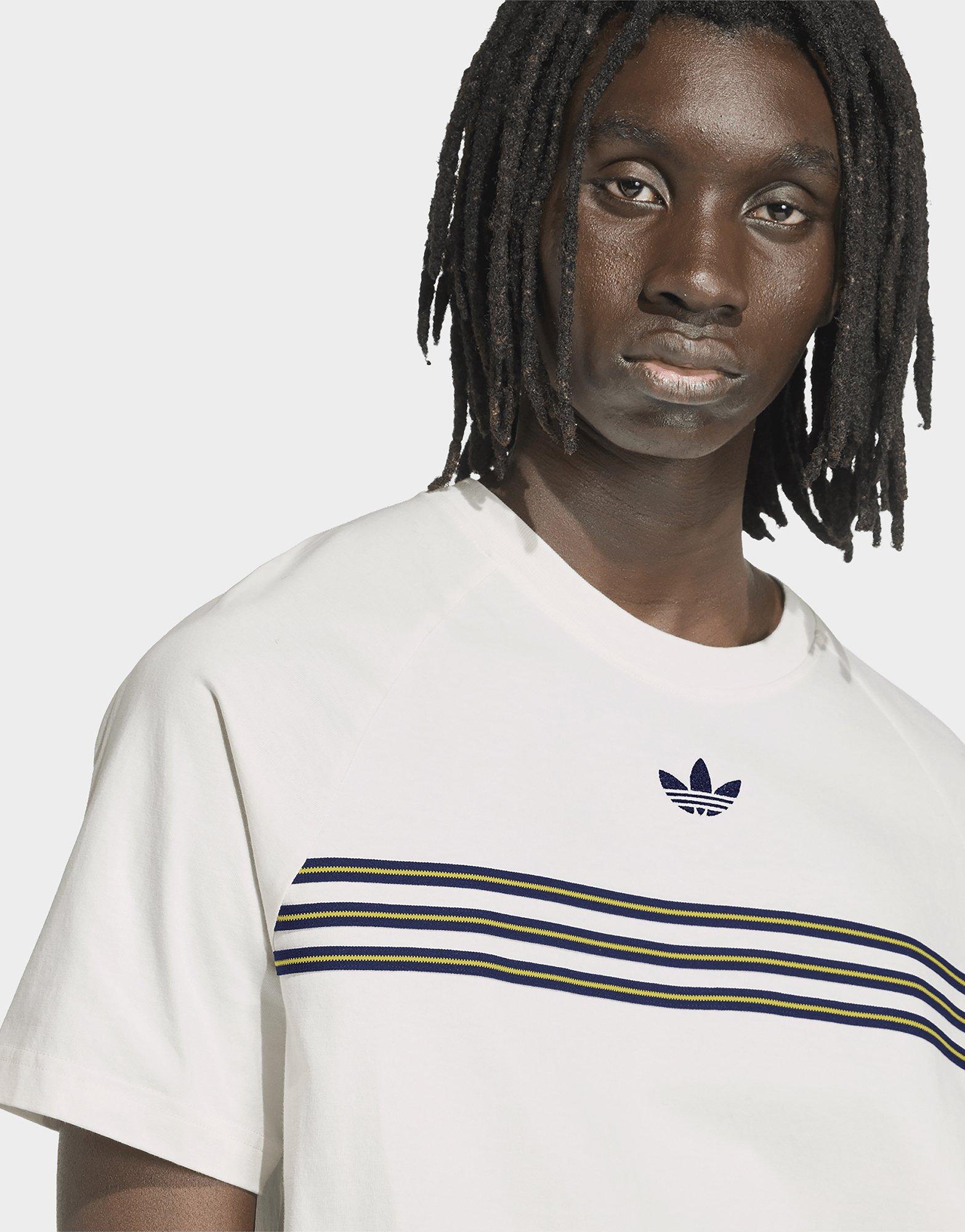 adidas T-shirt À Rayures Sur La Poitrine