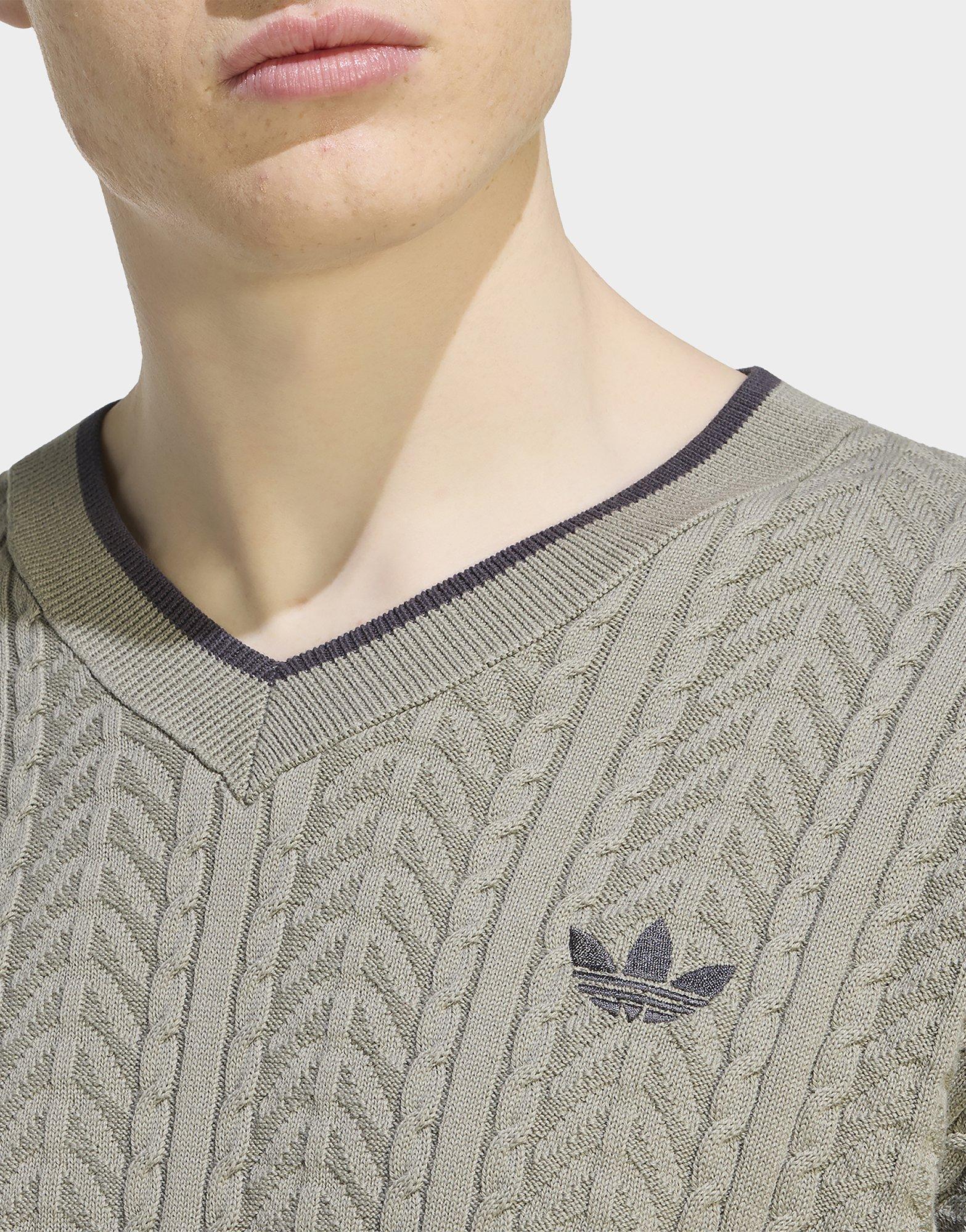 adidas Pull Col En V Maille Torsadée