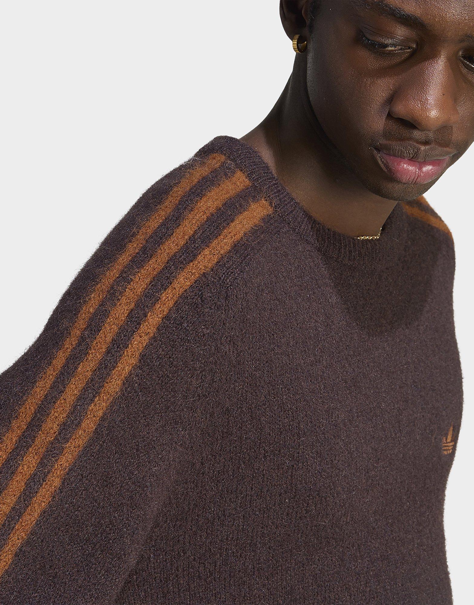 adidas Sweat-shirt Ras-du-cou Maille Pelucheuse 3 Bandes