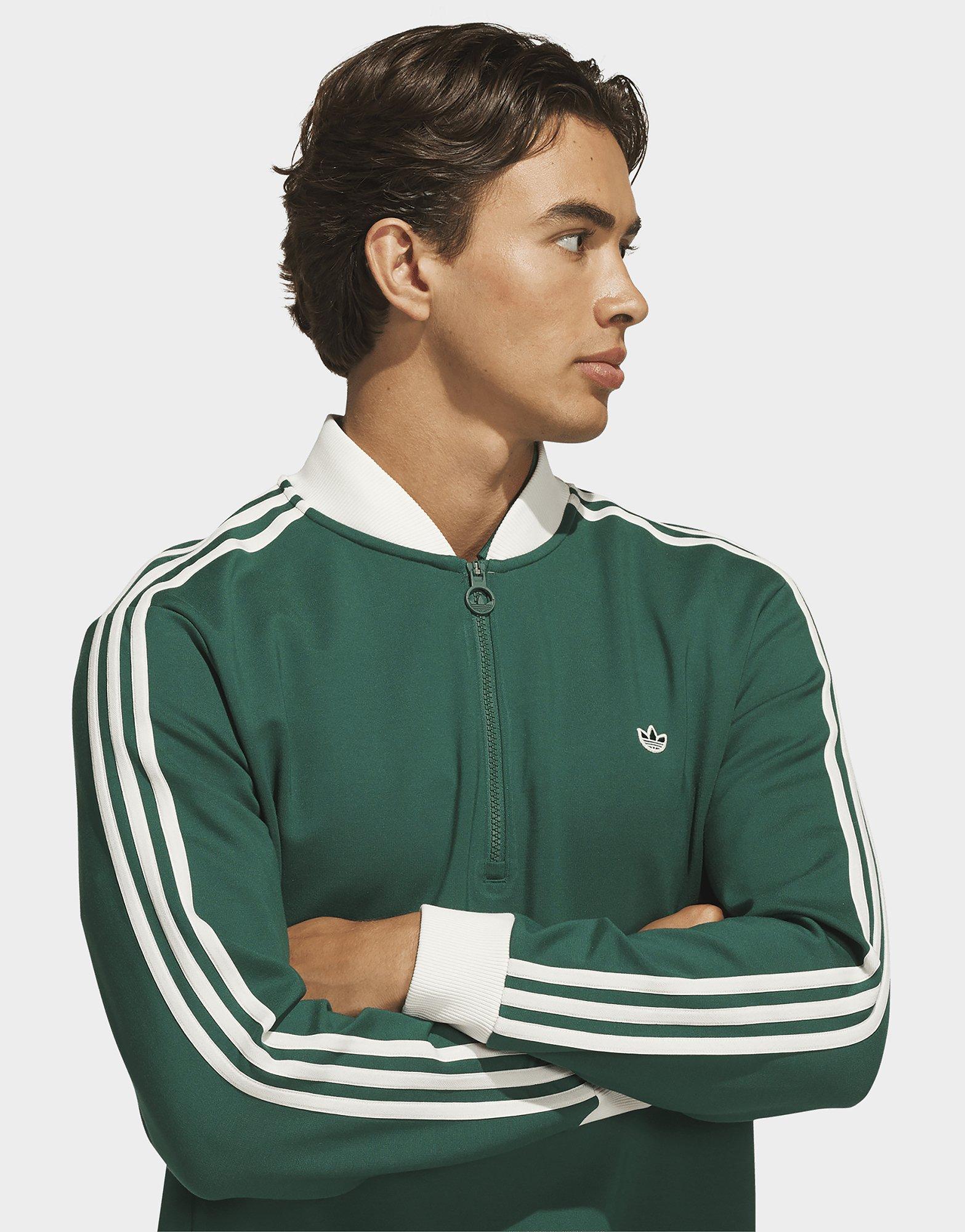 adidas Sweat-shirt À Zip 1/4 3 Bandes Originals