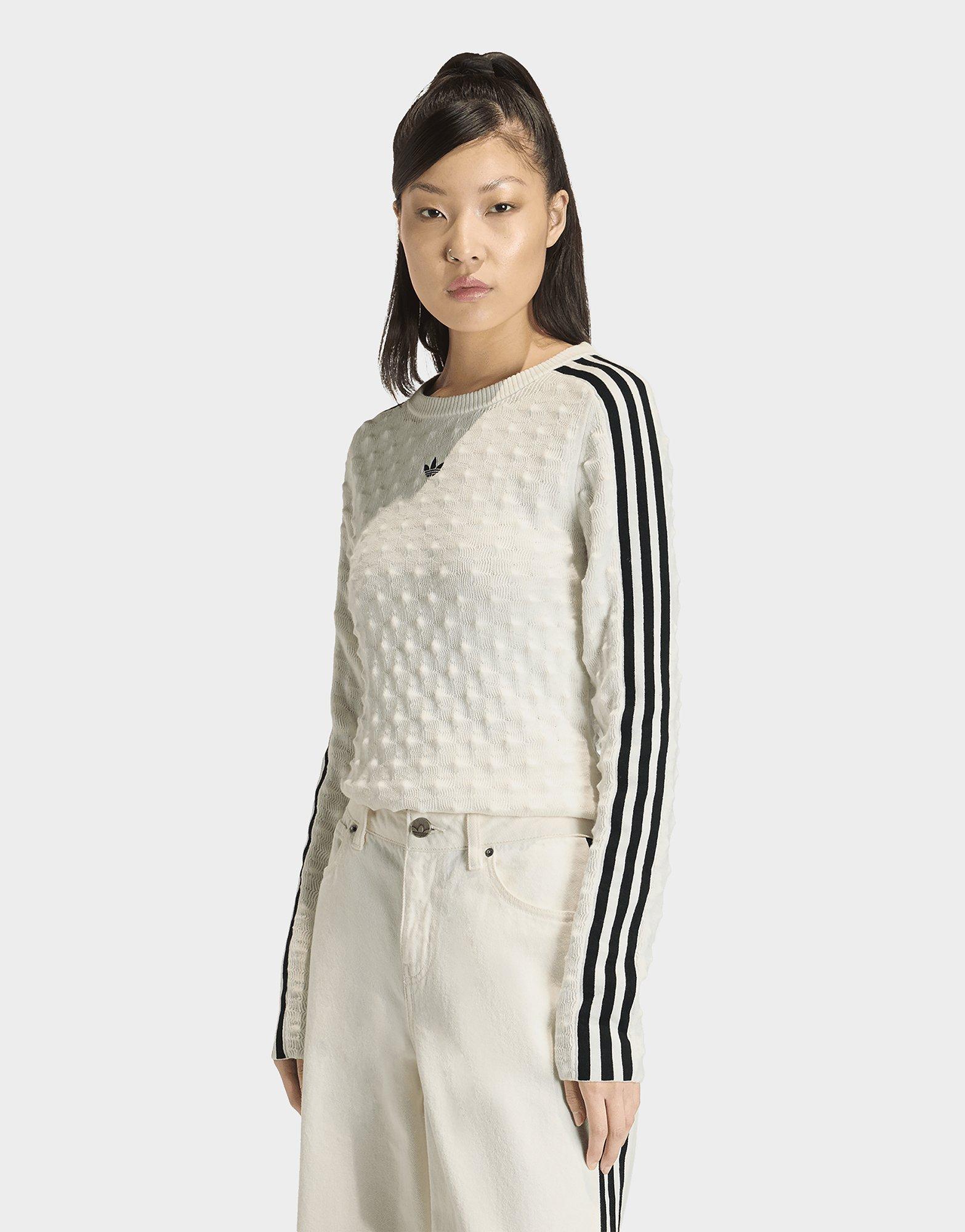 adidas Originals ADIDAS ORIGINALS SLIM SOLID SPIKE KNIT SWEATSHIRT
