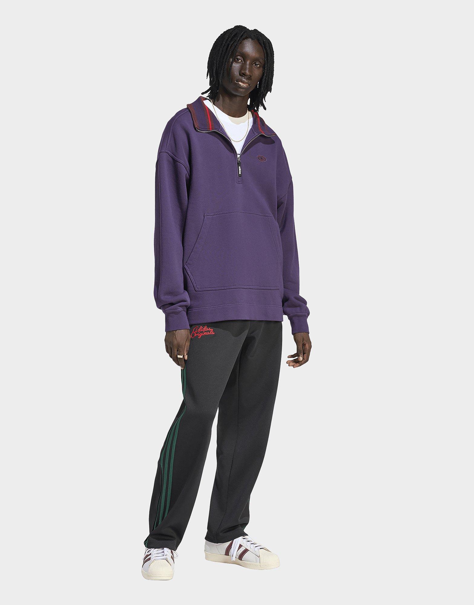 adidas 90s ALTERNATIVE SPORT HALF ZIP GRAPHIC FLEECE SWEATSHIRT