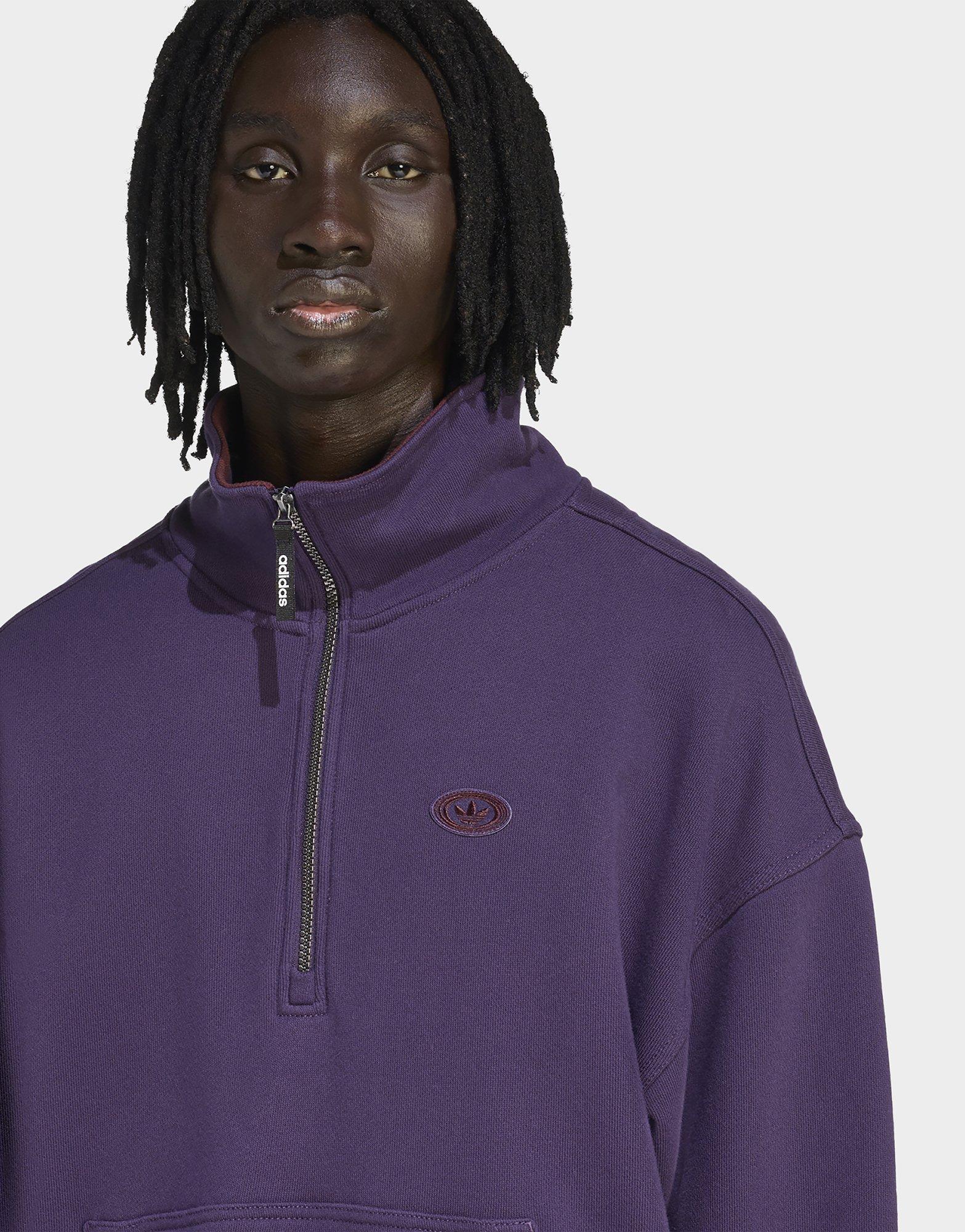 adidas 90s ALTERNATIVE SPORT HALF ZIP GRAPHIC FLEECE SWEATSHIRT