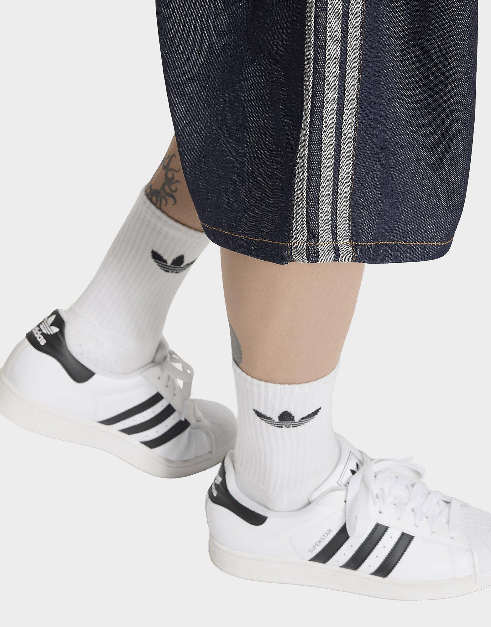 adidas Firebird Adicolor Jorts, Mittelhoher Bund, Gerades Bein