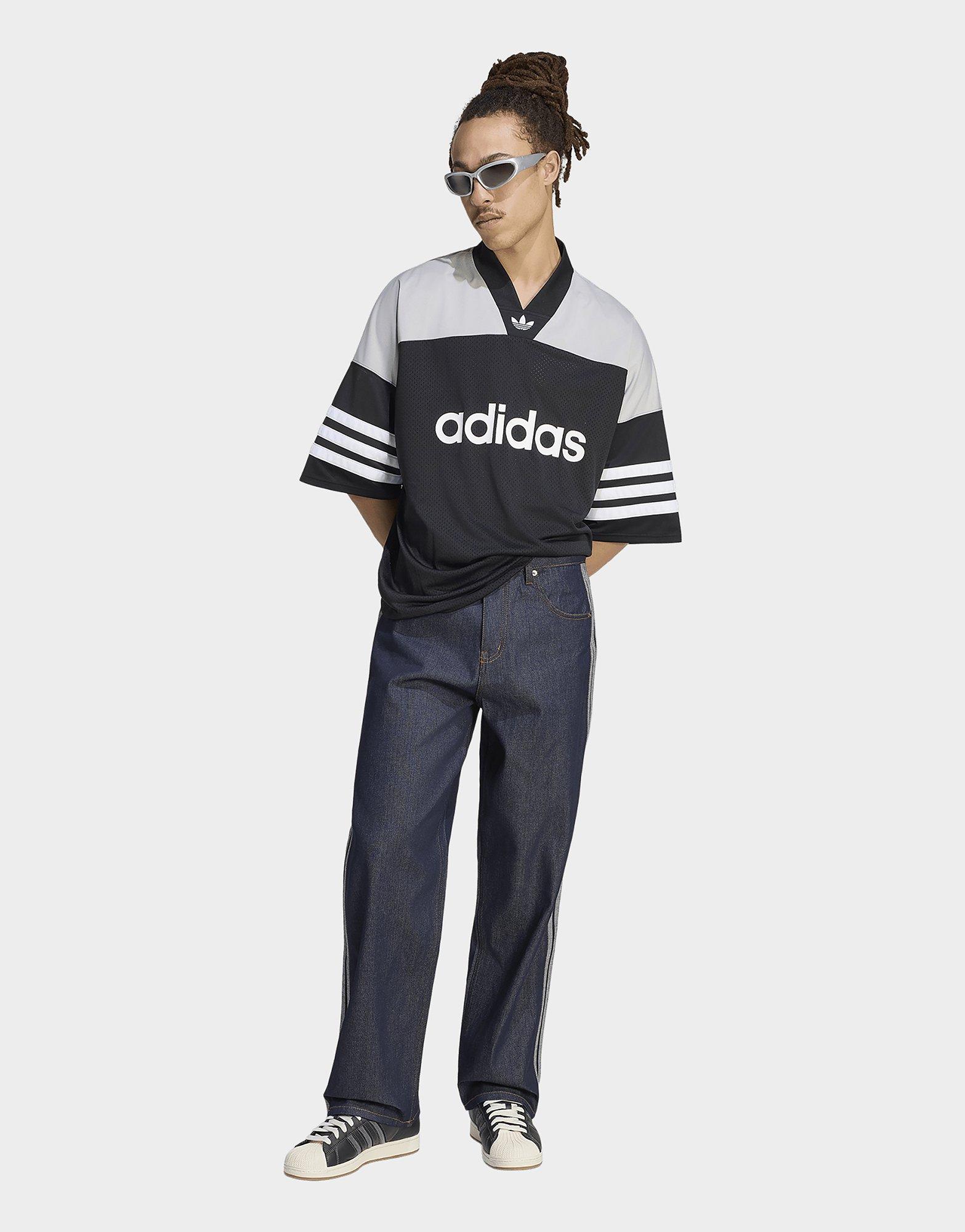 adidas Jean denim droit taille mi-haute Firebird Adicolor