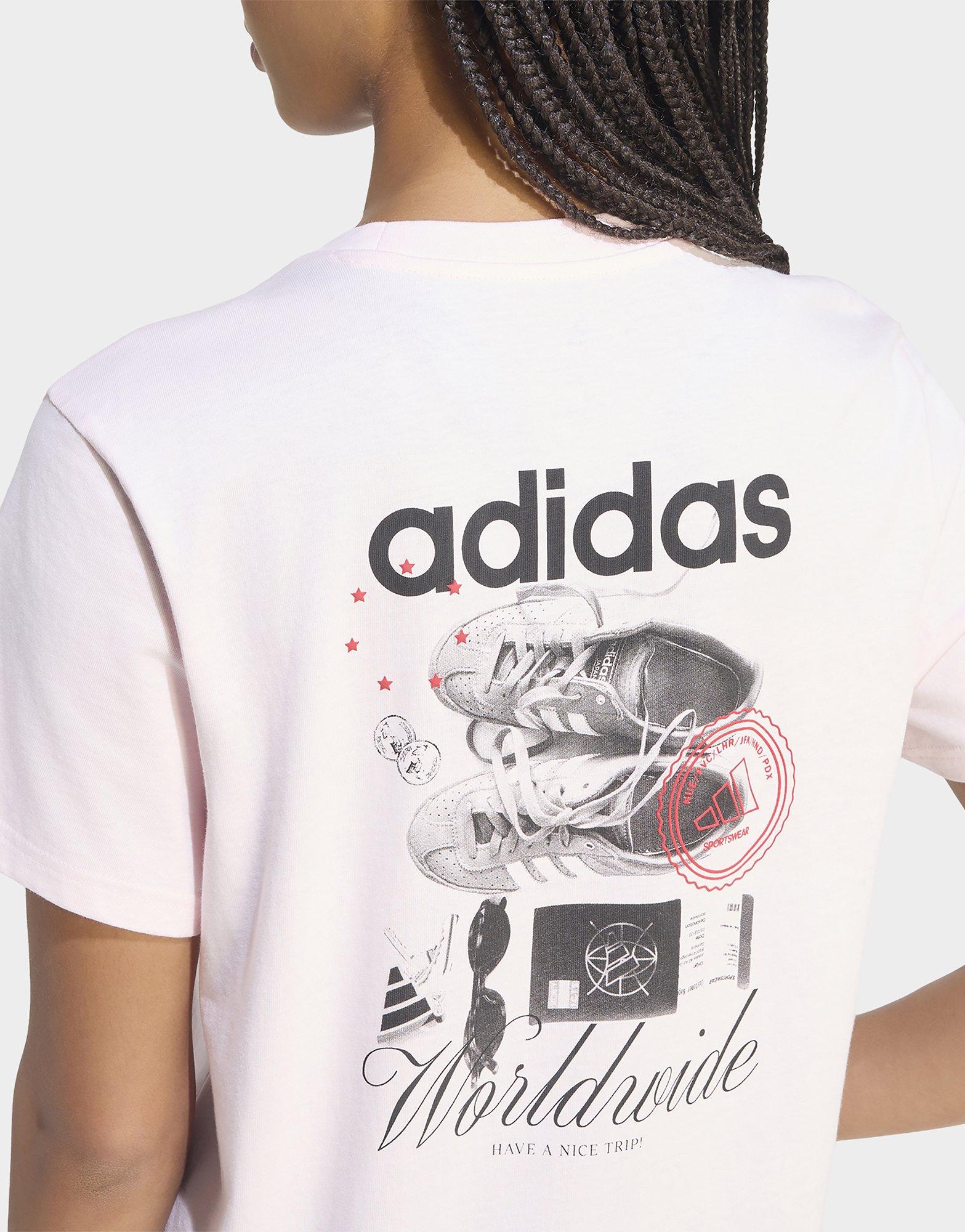 adidas Travel Grafik T-shirt; Locker Geschnitten