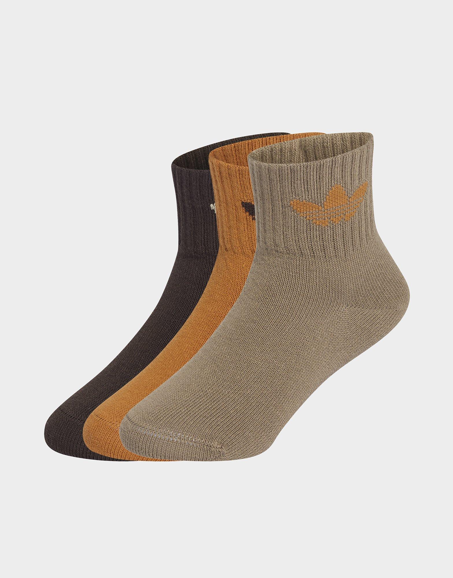 adidas Mid Ankle Socks 3 Pair Pack Kids