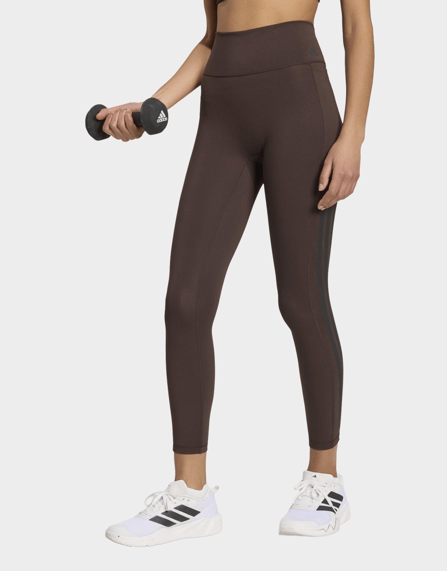 adidas Leggings Da Allenamento Optime 7/8 Con Le 3 Strisce