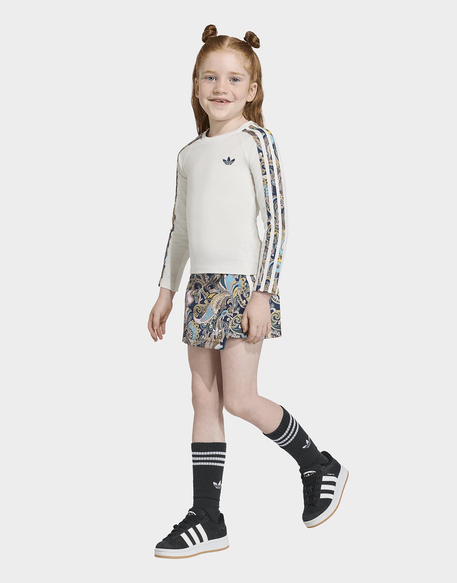 adidas Liberty London Slim 3 Stripes Long Sleeve Top / Wrap Skort Set