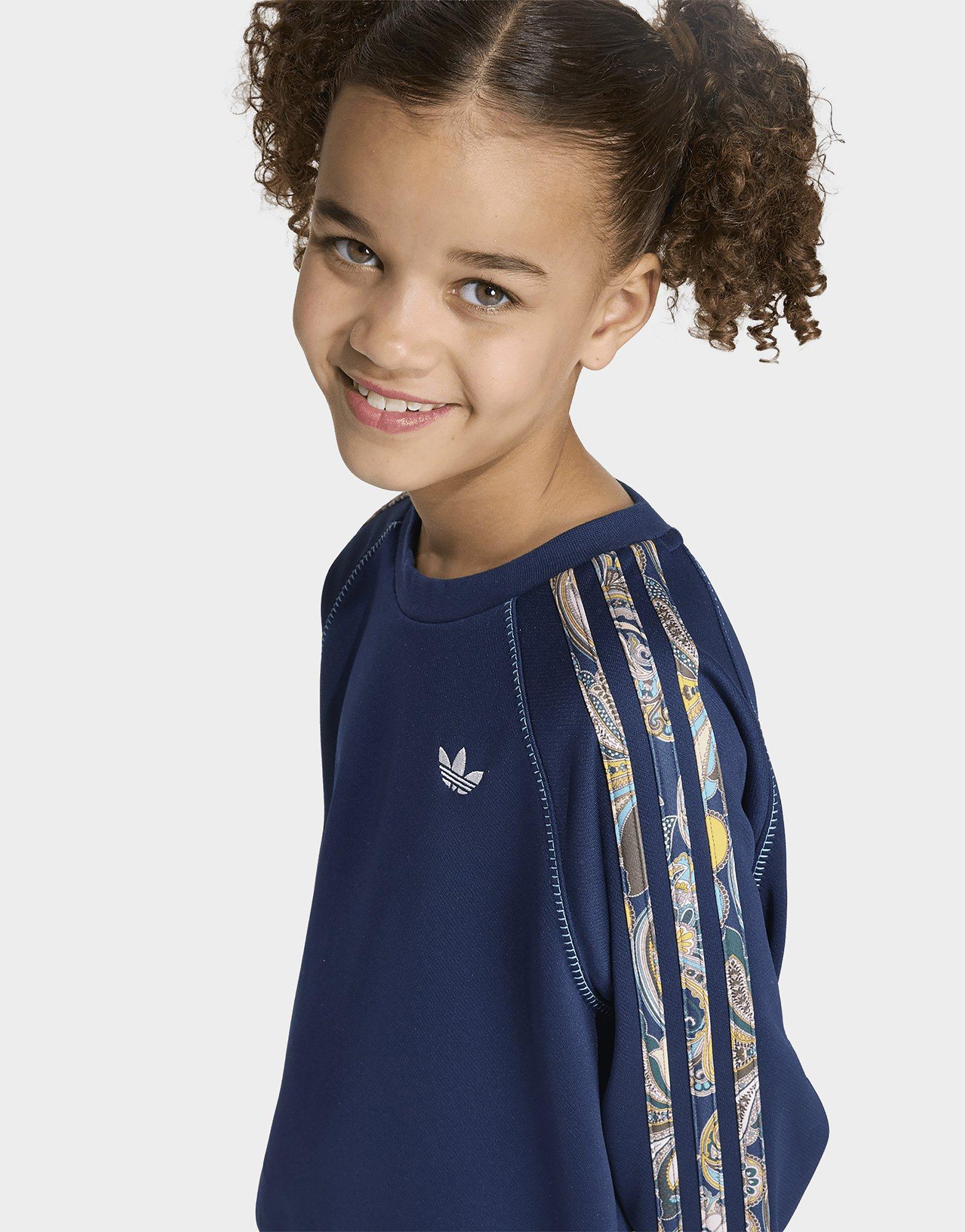 adidas Conjunto de sudadera de cuello redondo y mallas x Liberty London Oversized