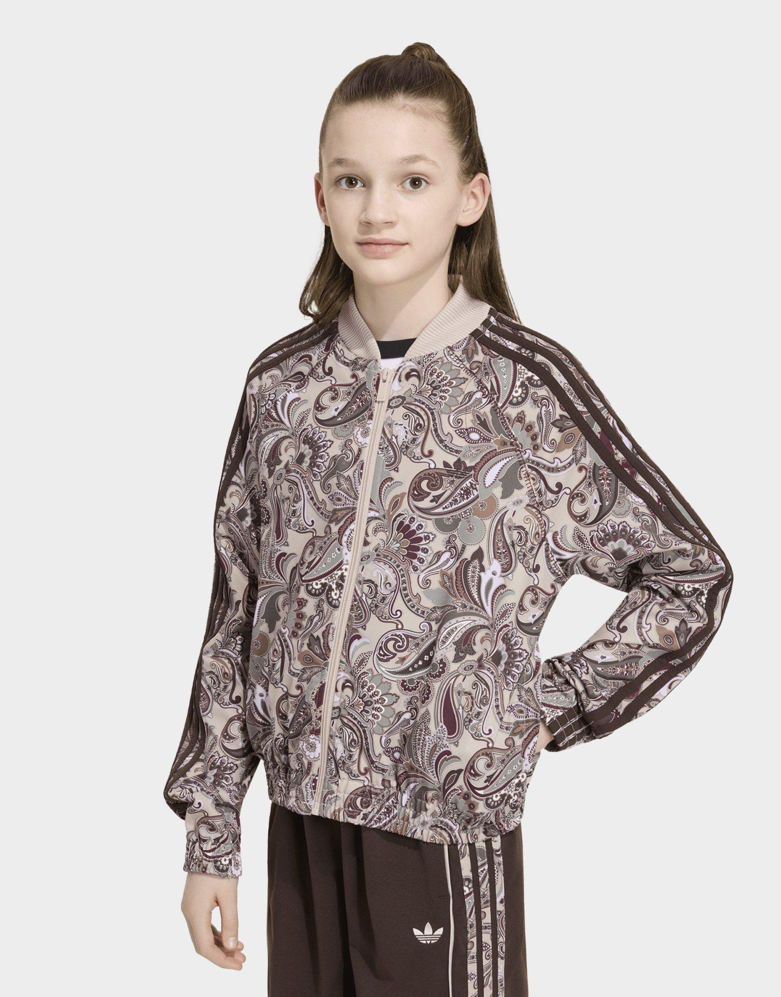 adidas Sst Loose Cropped Paisley Track Top