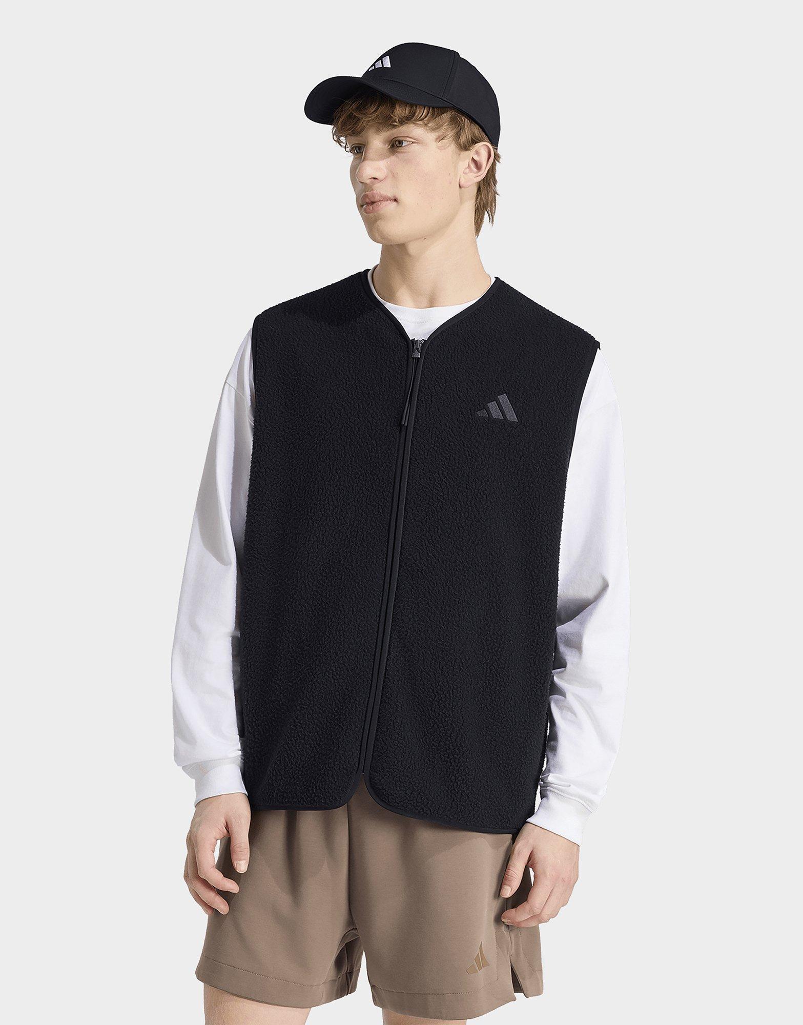 adidas Gilet in pile alto City Tech 3 Strisce