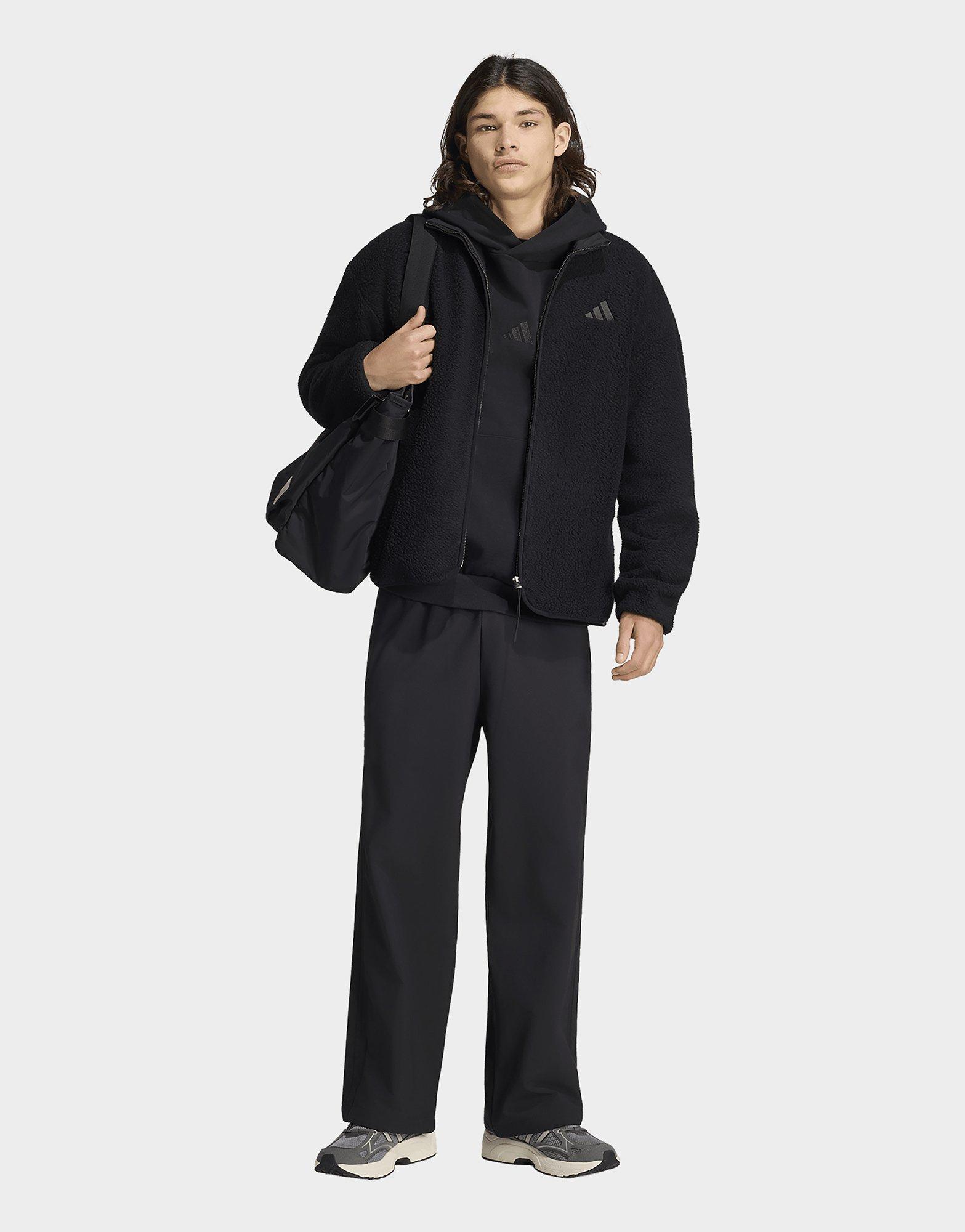 adidas Veste Zip Intégral Molleton À Poils Longs 3 Bandes City Tech