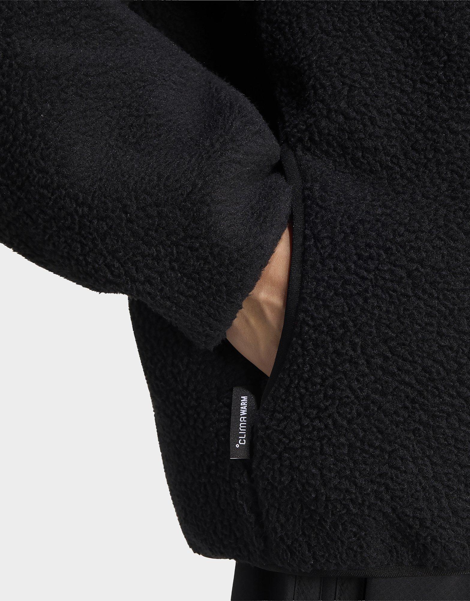 adidas Veste Zip Intégral Molleton À Poils Longs 3 Bandes City Tech