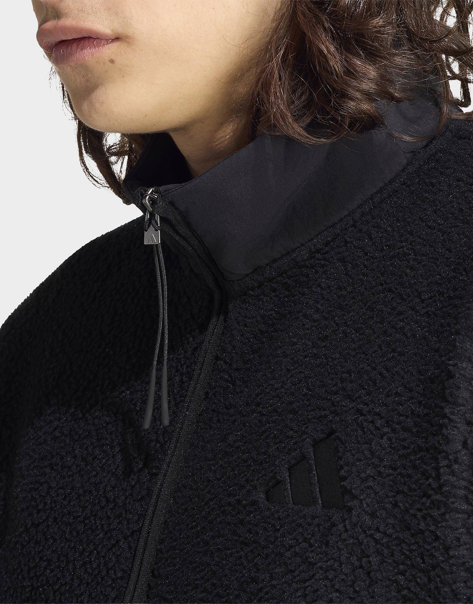 adidas Veste Zip Intégral Molleton À Poils Longs 3 Bandes City Tech