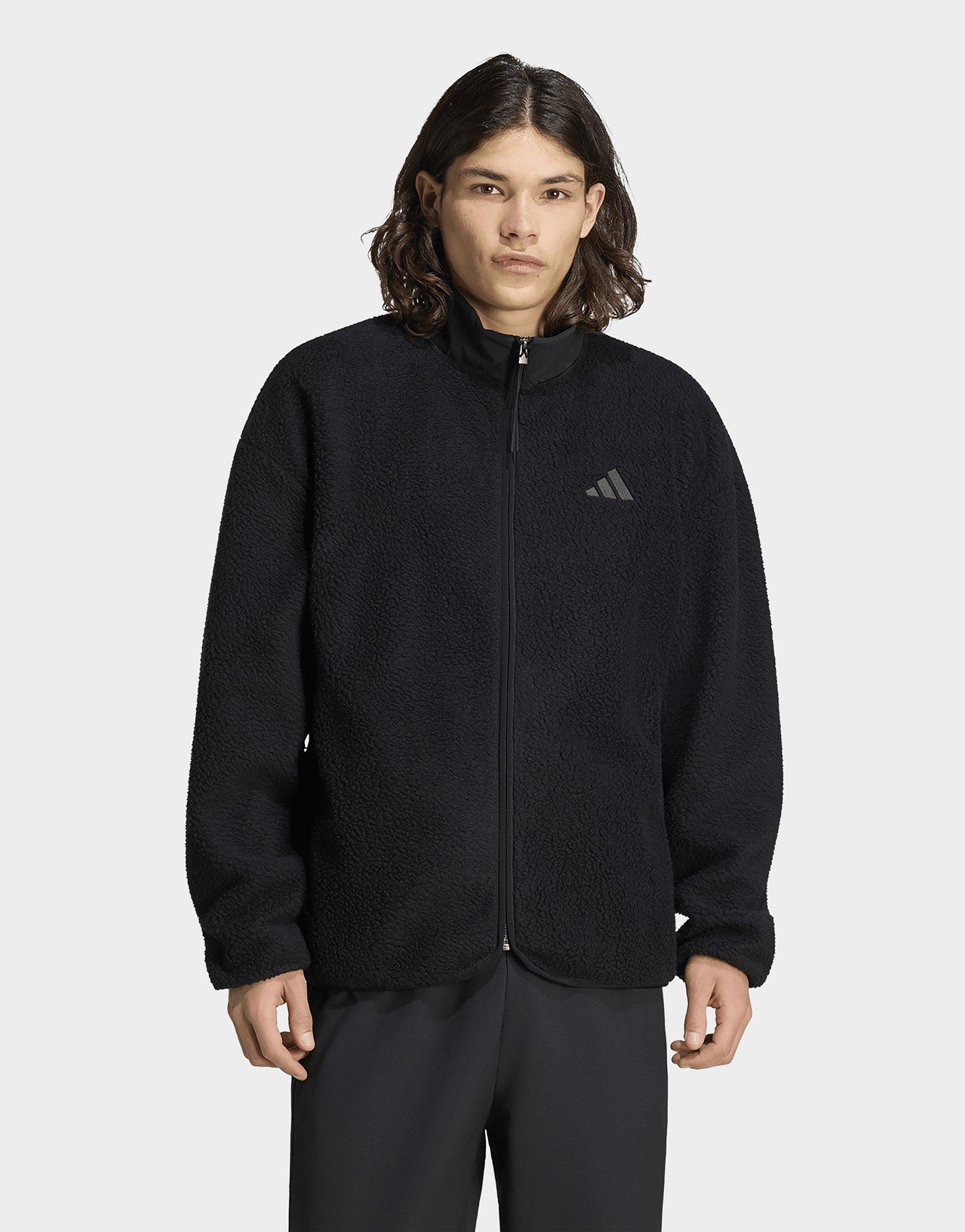adidas City Tech 3 Stripes High Pile Fleece Full Zip