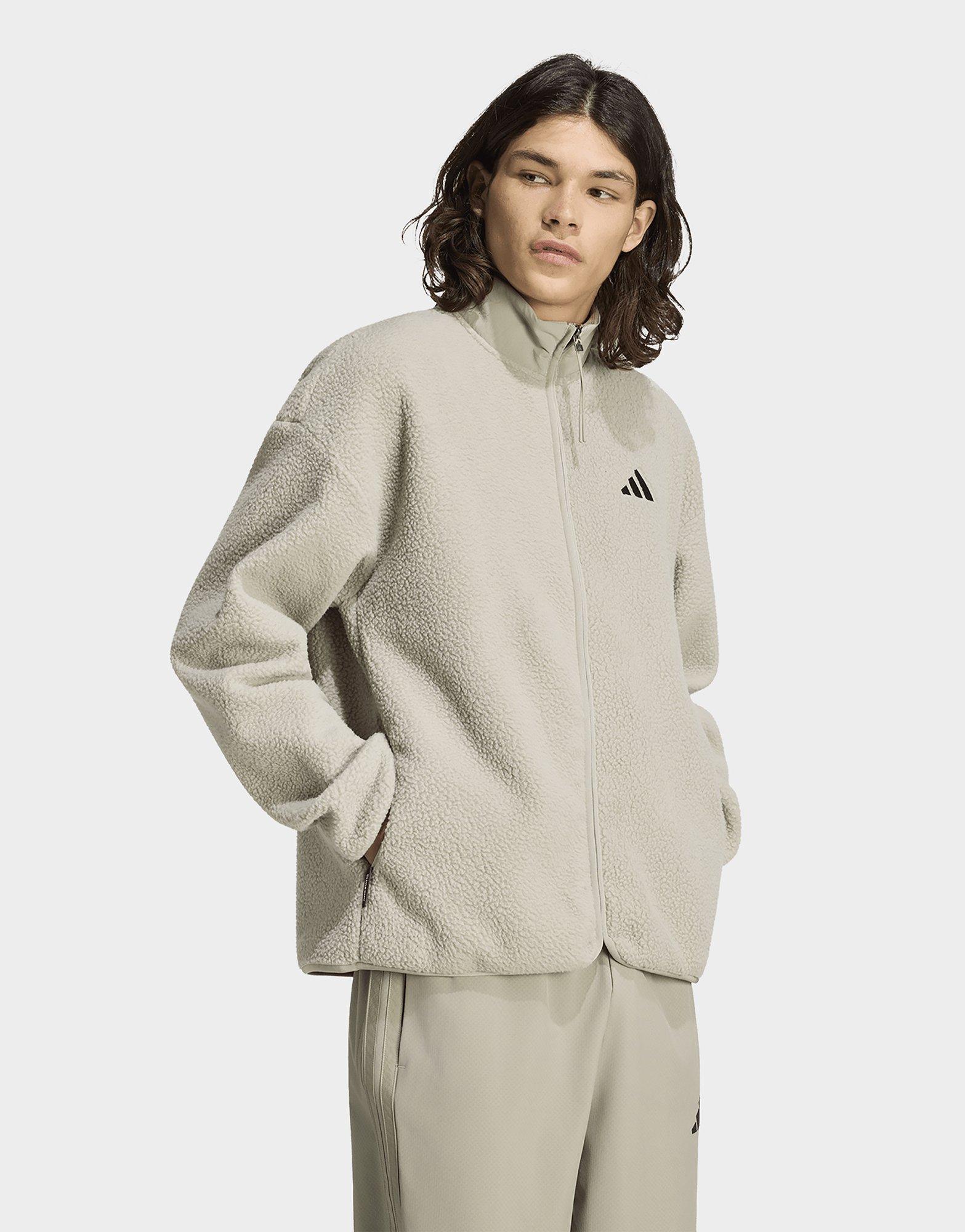 adidas City Tech 3 Stripes High Pile Fleece Full Zip