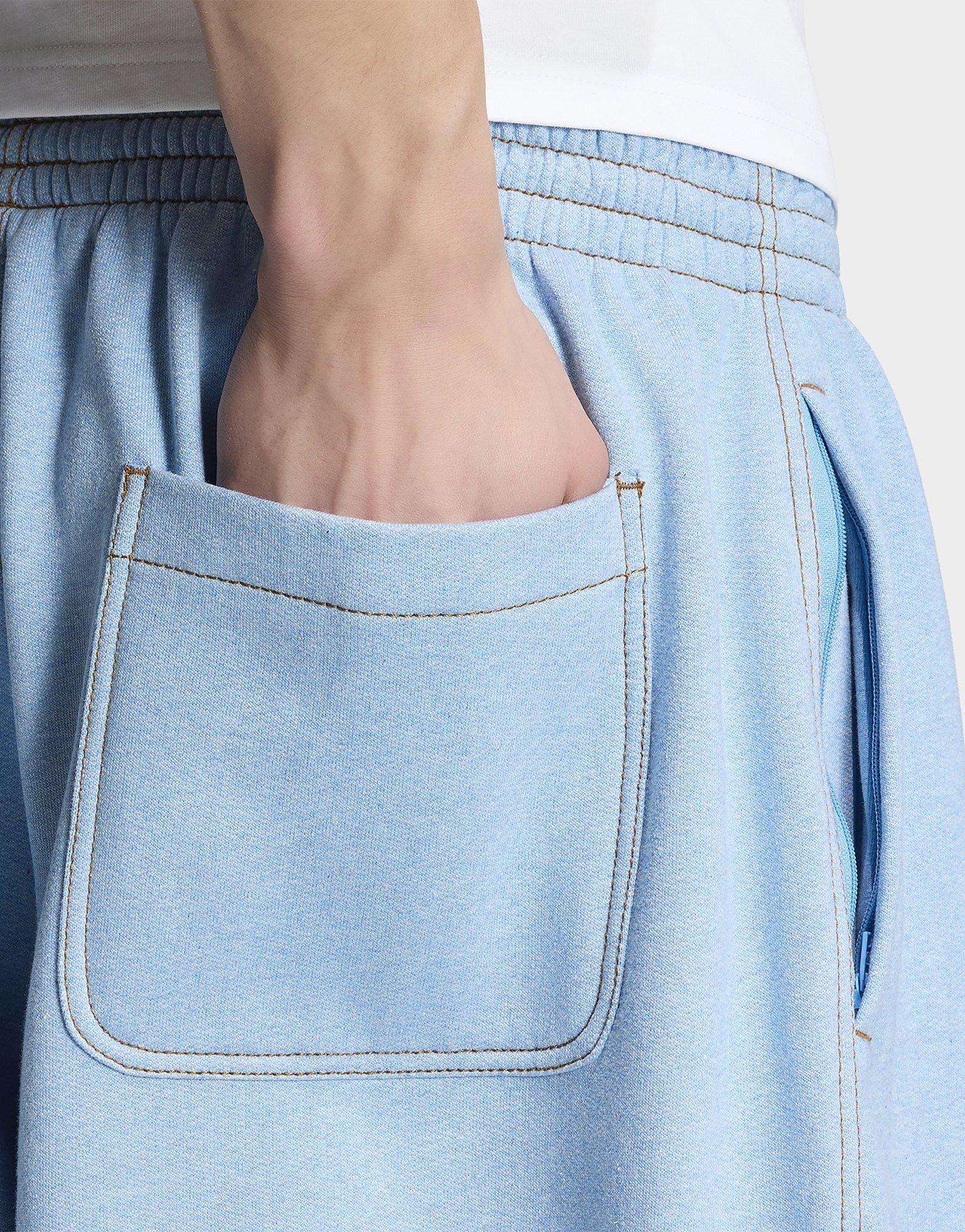 adidas Pantalon Ourlet Ouvert Baggy Chiné Trèfle Essentials