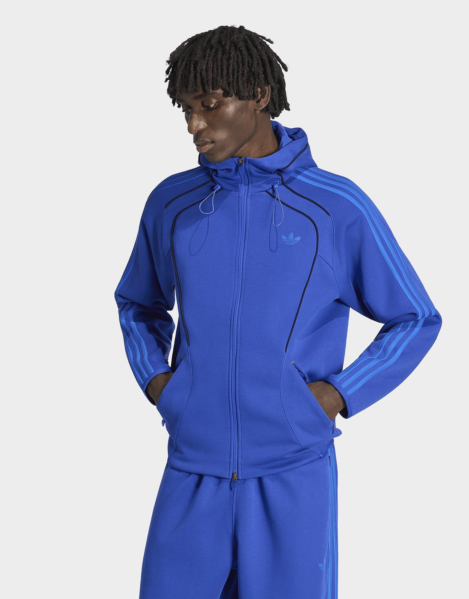 Blue adidas SPACER TEAMGEIST 26 CUTLINE FULLZIP HOODIE | JD Sports UK