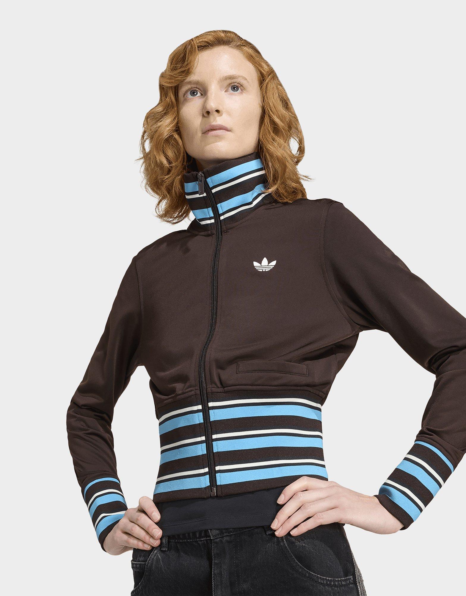 adidas Originals Vintage High Neck Rib Knit Track Top