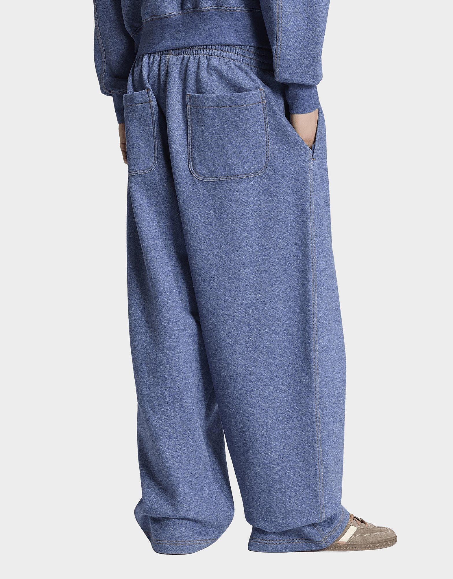 adidas Pantalón Holgado Bajo Abierto Trefoil Essentials Melange