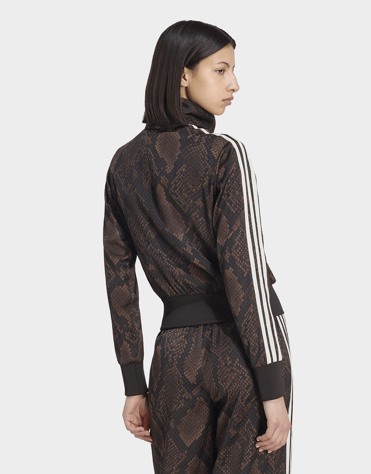adidas Satin Snake Print Firebird Track Jacket