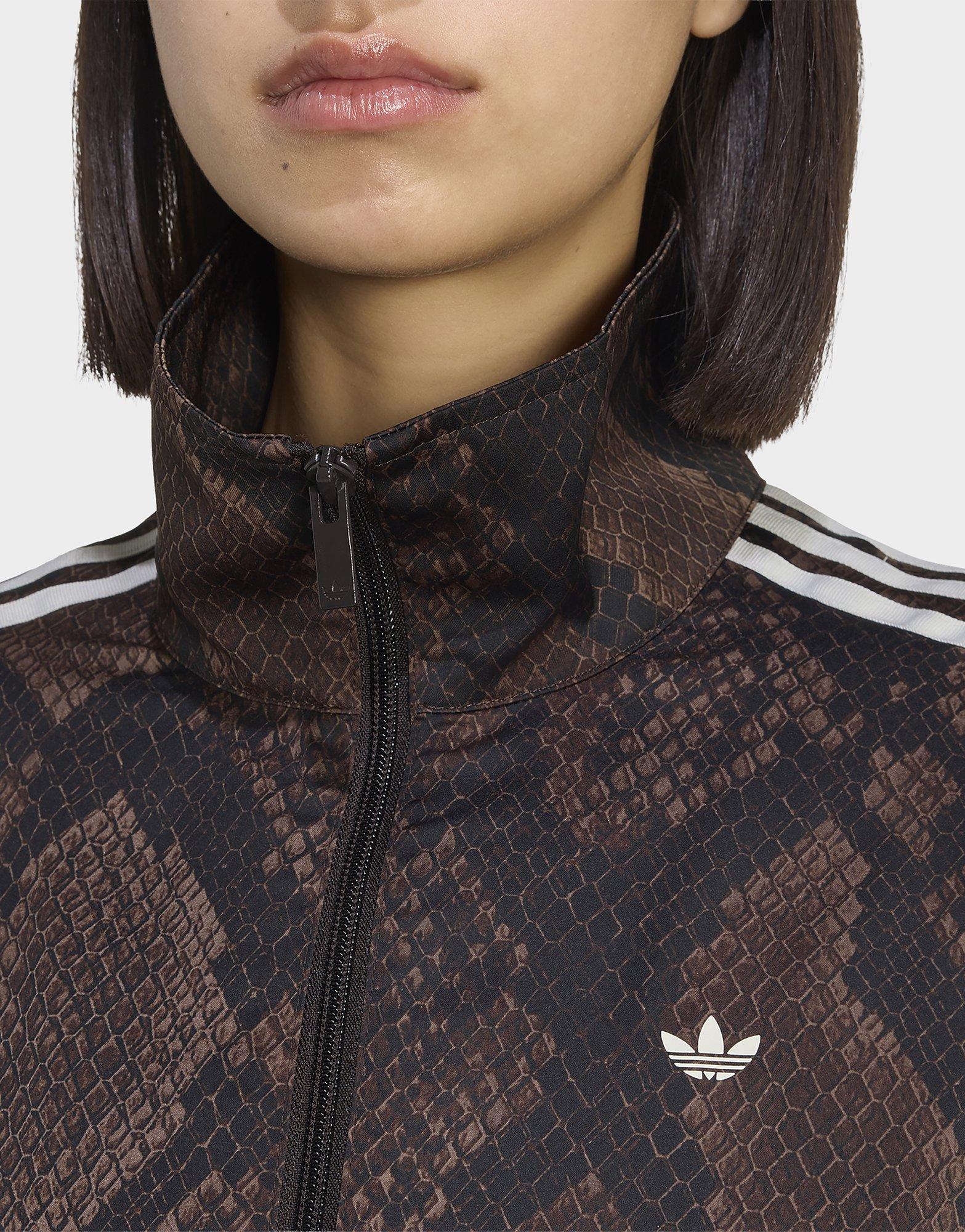 adidas Satin Snake Print Firebird Track Jacket